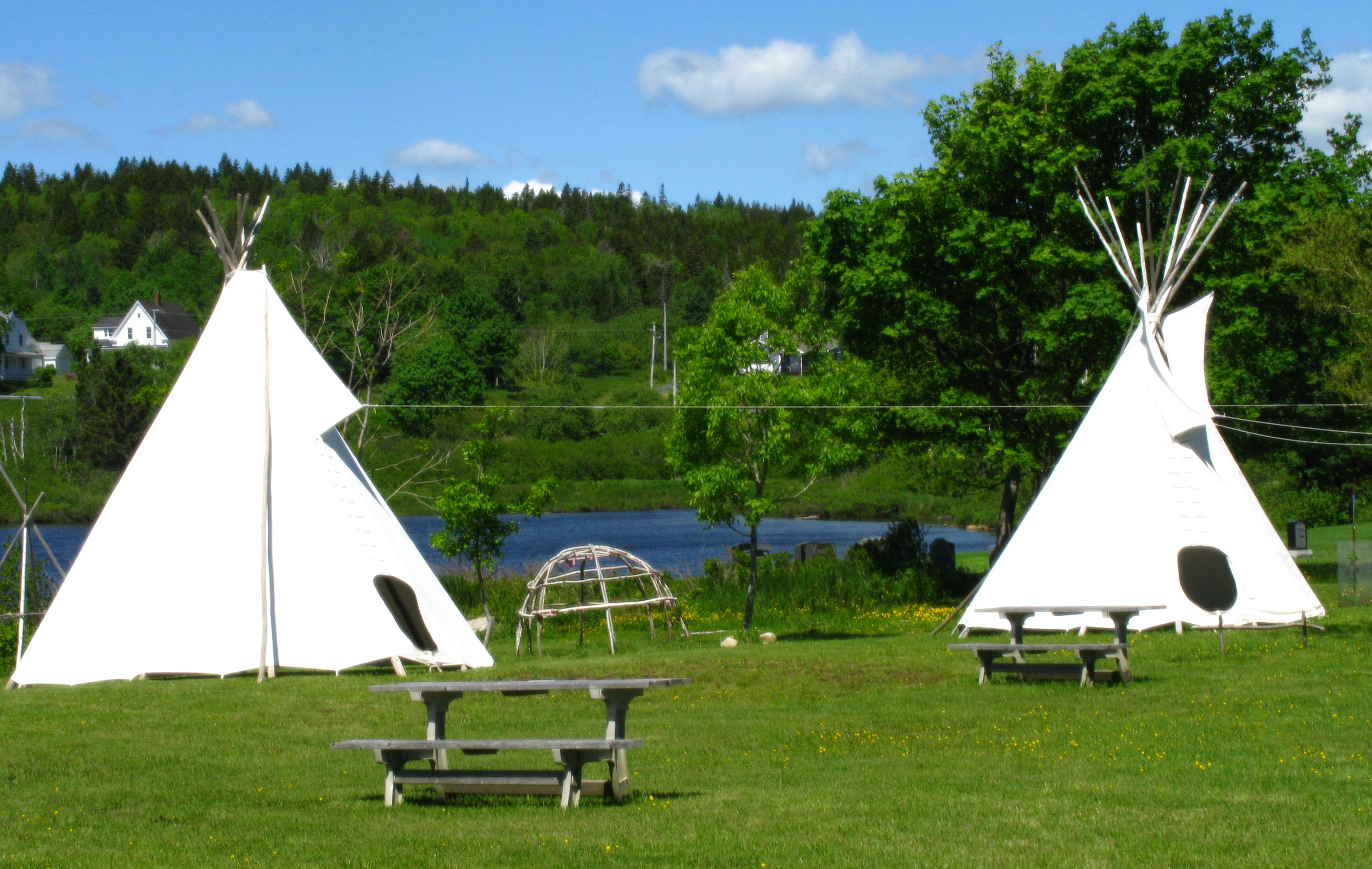   The museum grounds celebrate Mi’kmaq heritage with a small interpretive village including a teepee, communal fire setting, and native plant medicine knowledge. Local Mi’kmaq community members often sell and showcase many of their traditional crafts