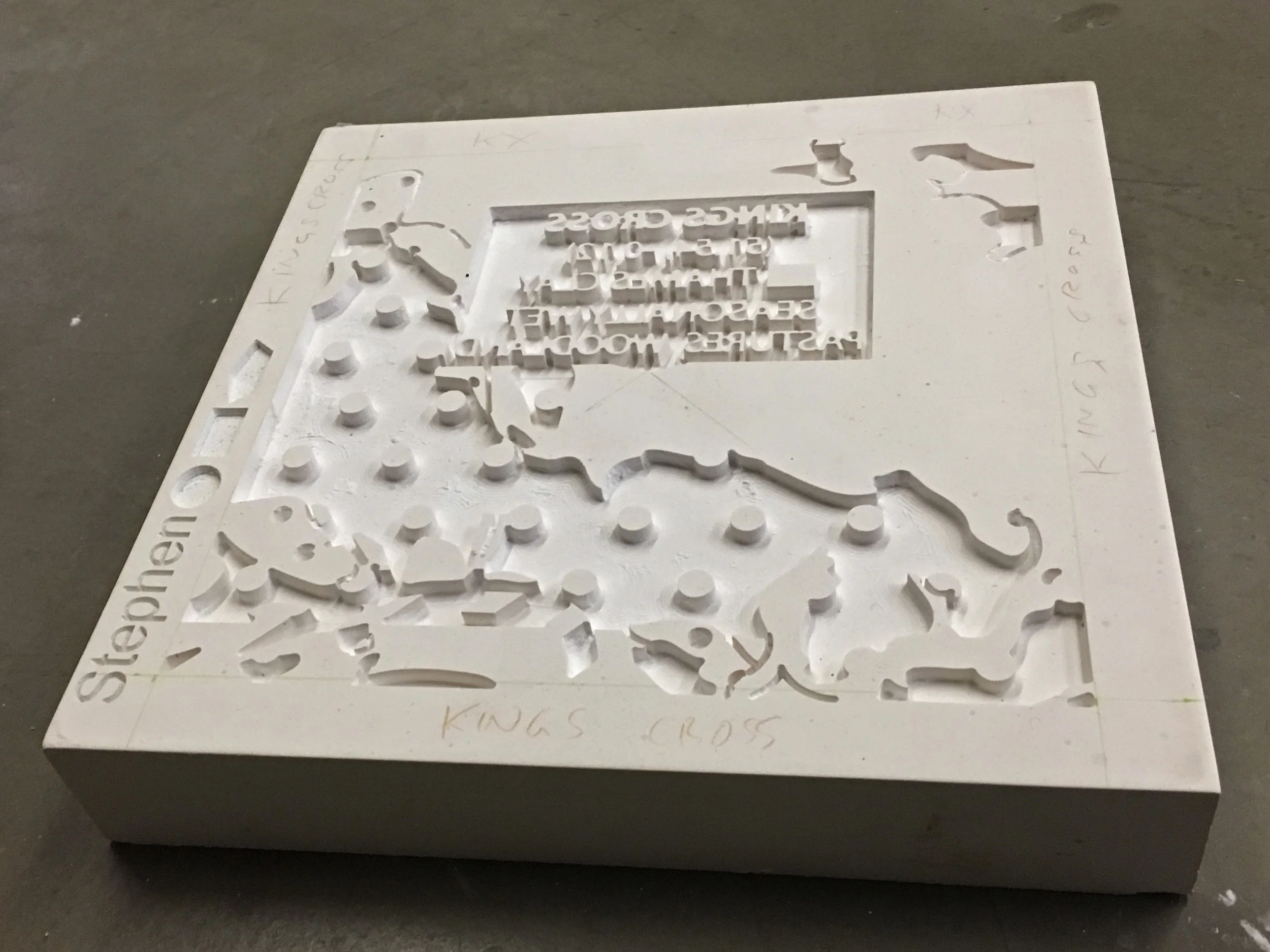 The resulting plaster cast