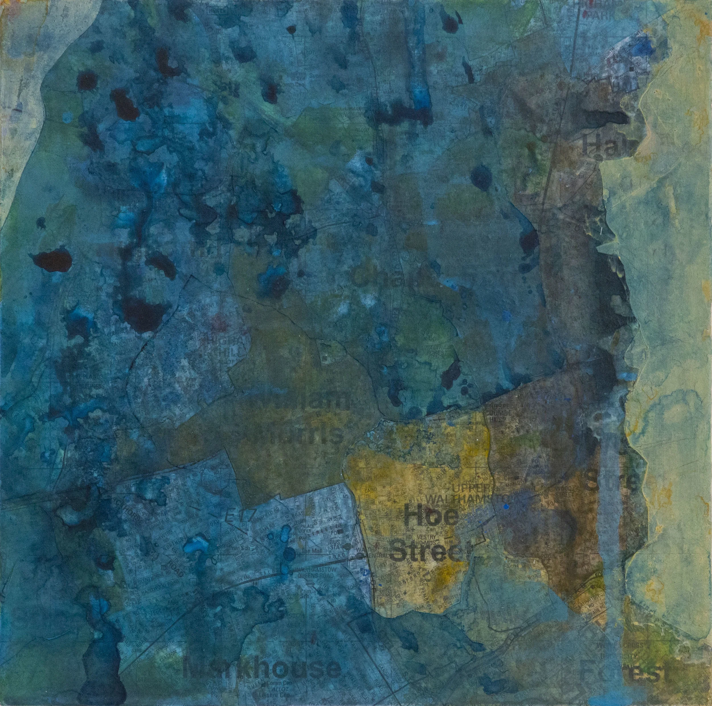Alluvion (2019) , SRG Bennett, Mixed media on board, 30x30cm, £300