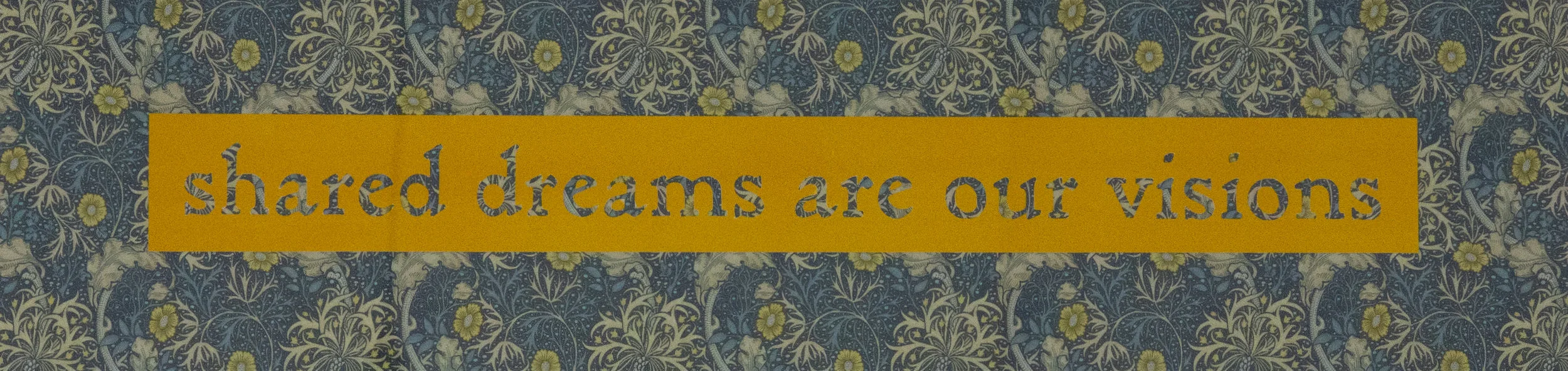 Shared Dreams are our Visions (2019) , Cat Drew, Stencil cut printed paper, 15 x 50cm, £50 unframed £90 framed