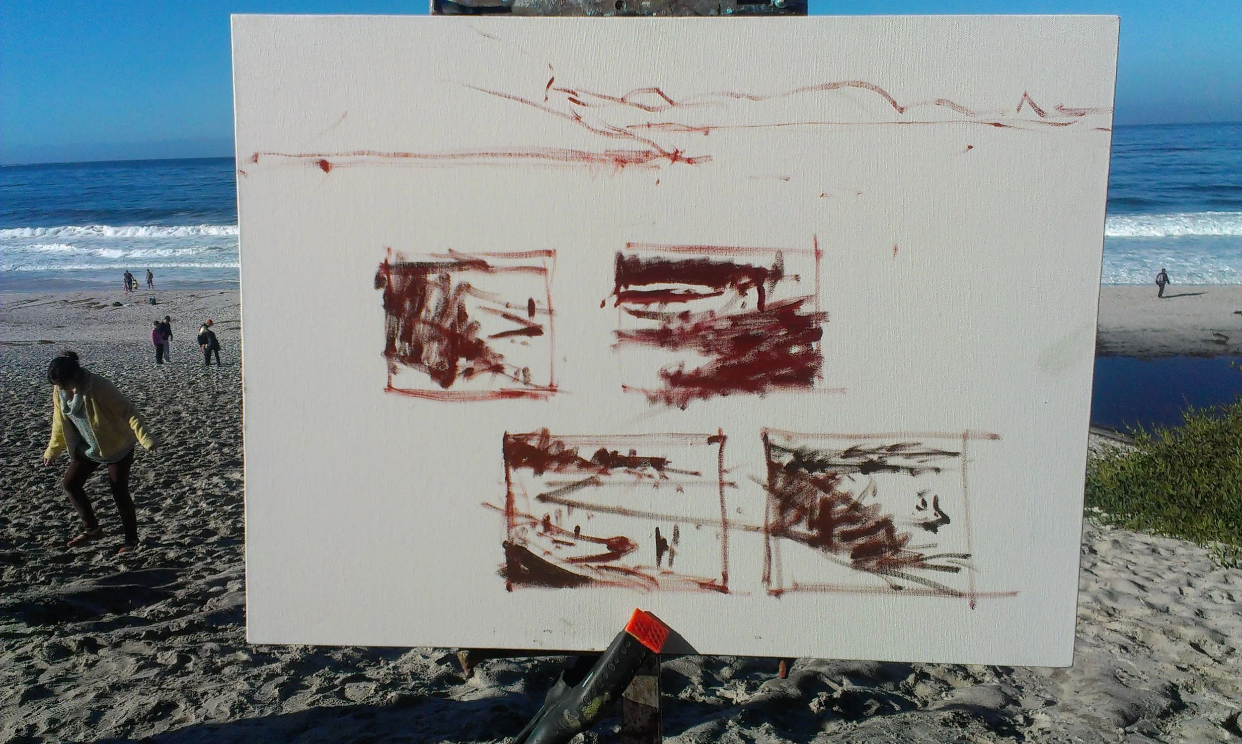 Compositional Sketches on Canvas