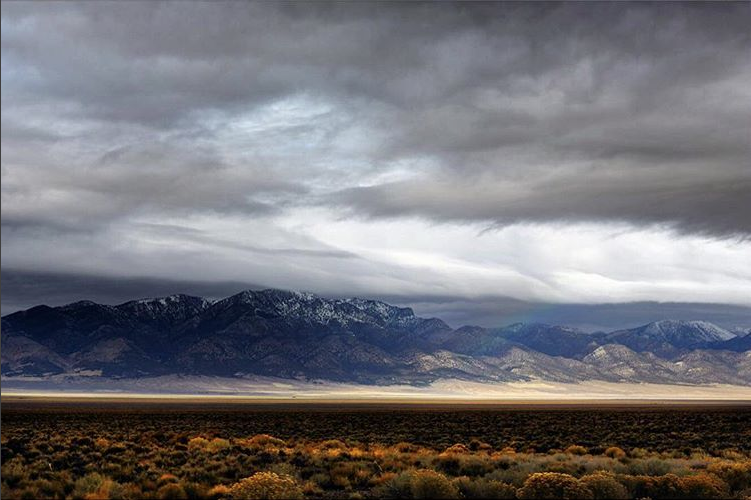 Capturing a break in the clouds in Nevada.