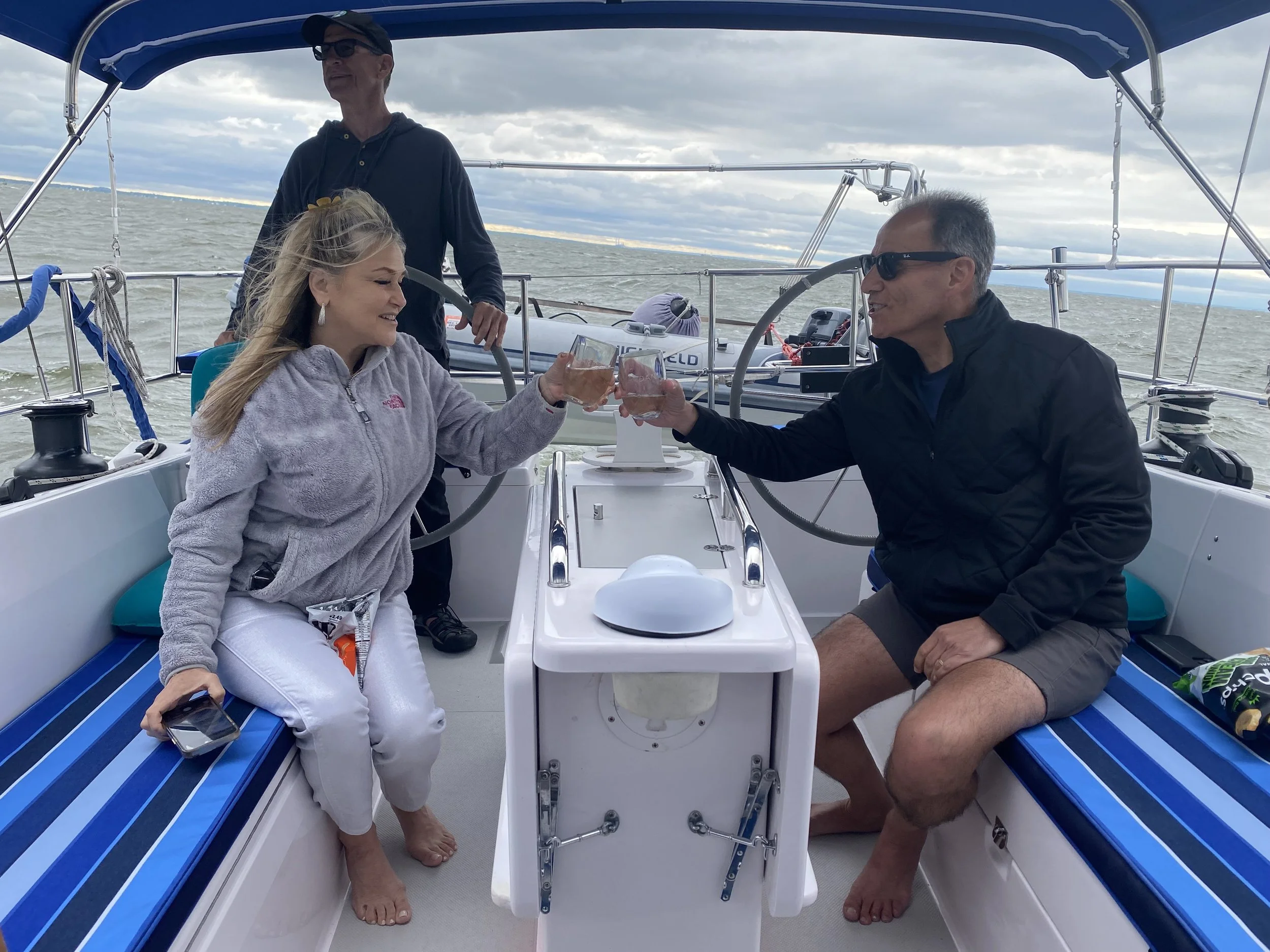 Enjoying a private day sailing charter while staying in Chestertown , Maryland
