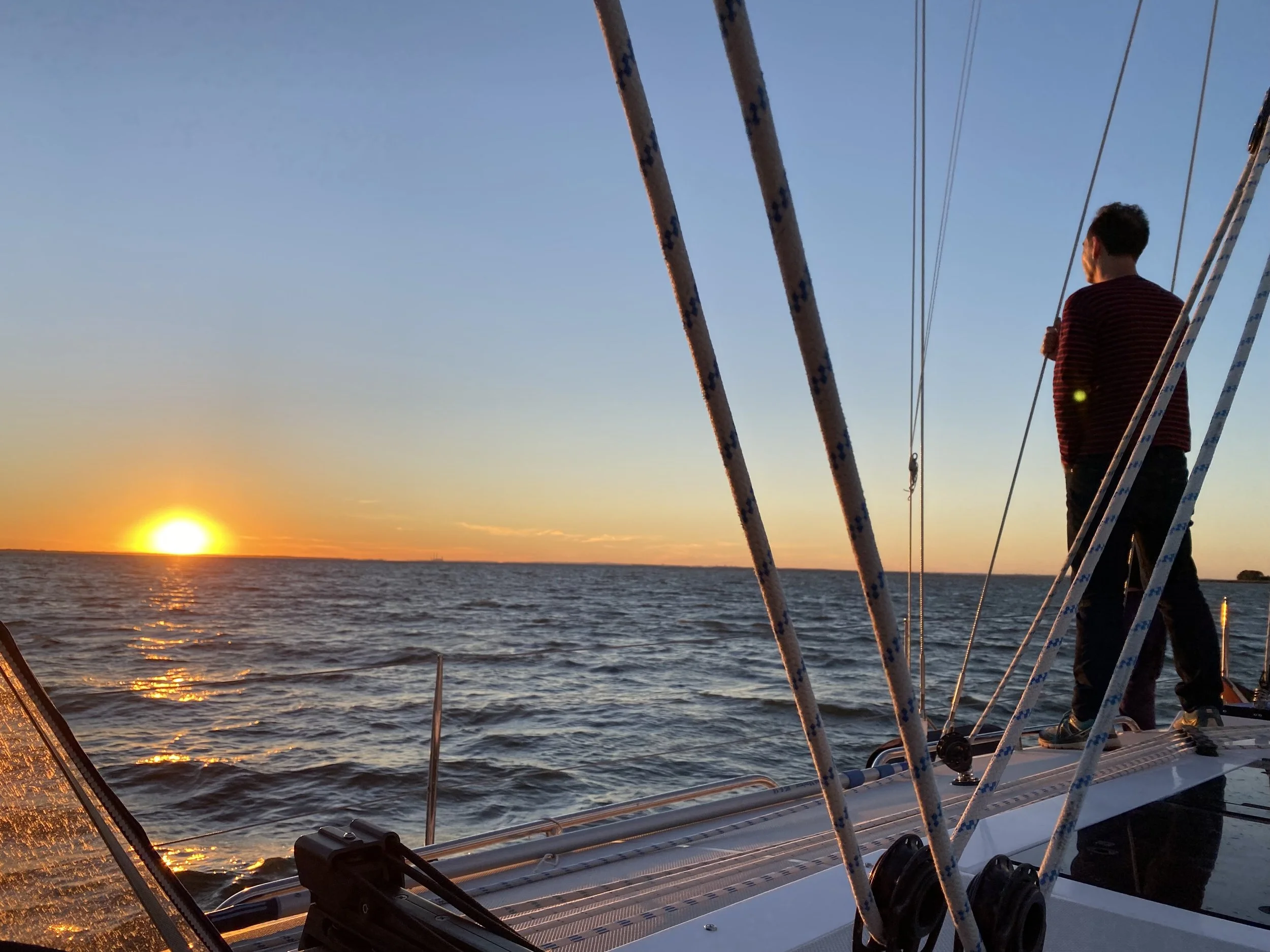 Sunset sailing  the eastern shore of Maryland