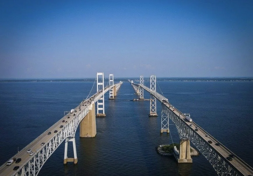 Chesapeake Bay Bridge connecting Annapolis to Maryland's eastern shore