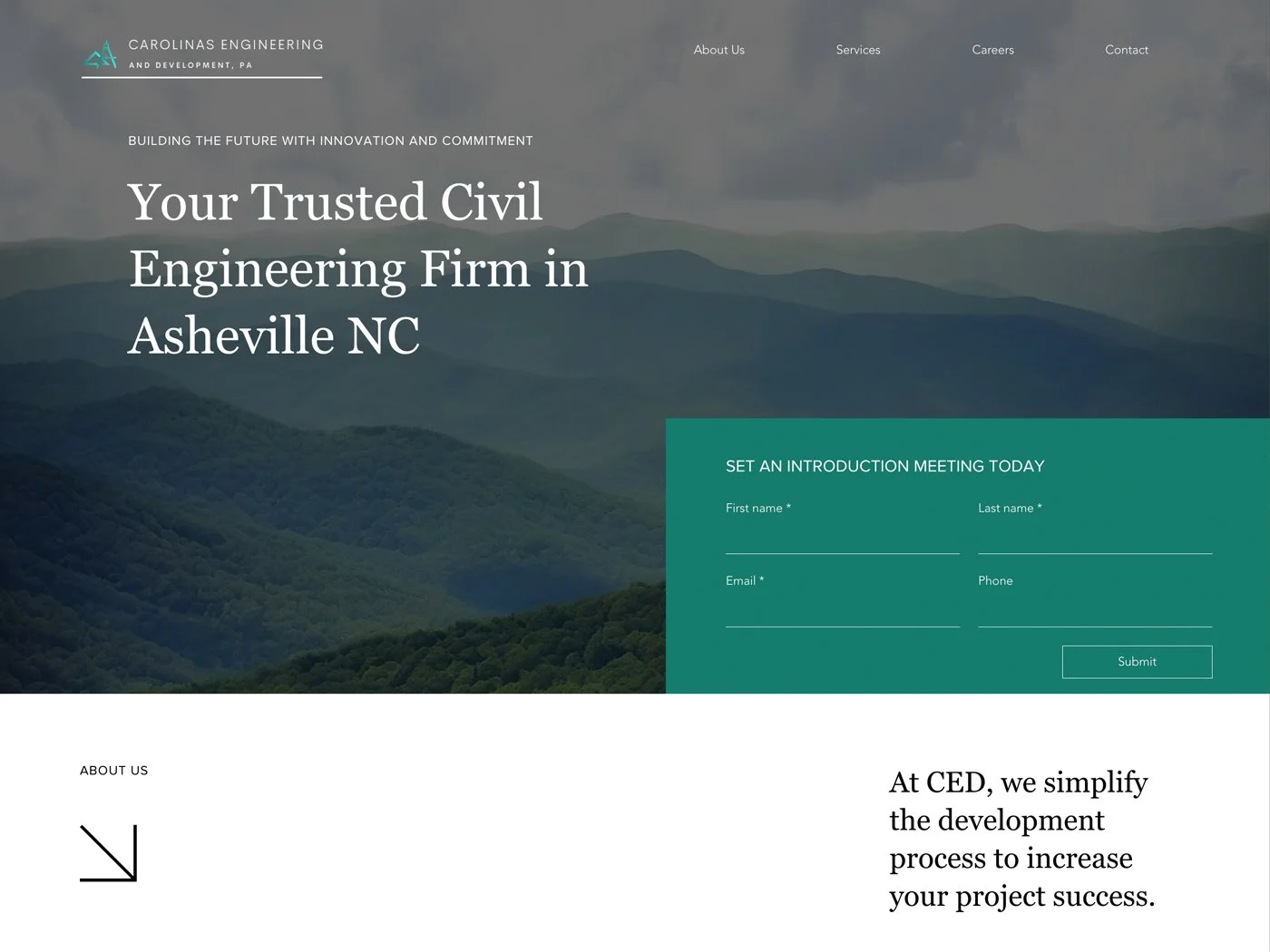 Carolinas Engineering and Development Website Design