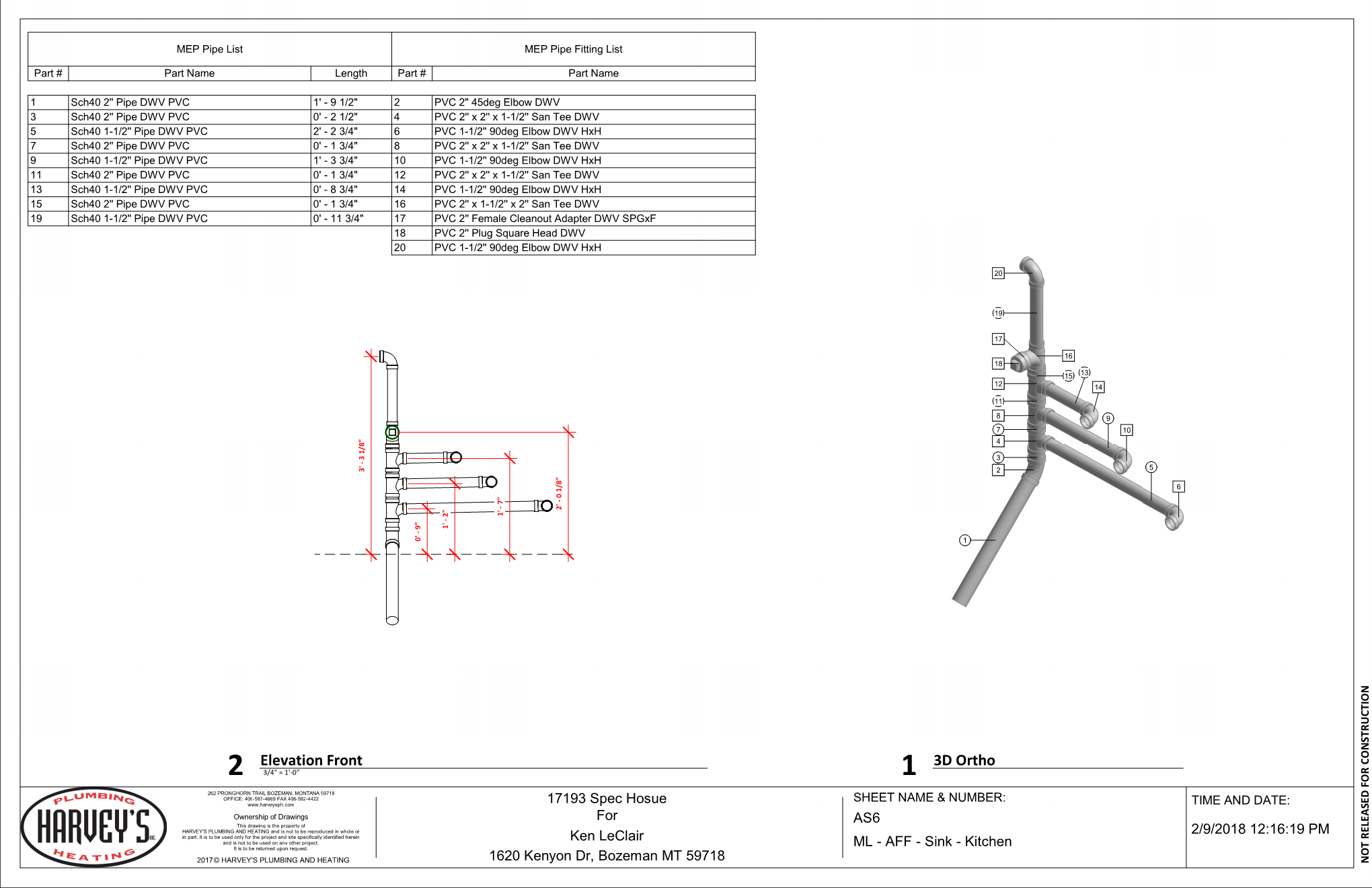 Assembly Spool Sheet
