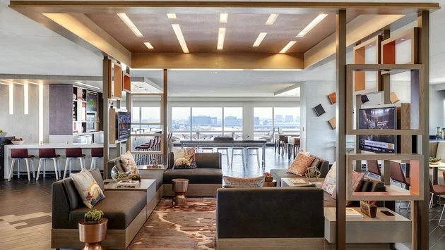 The new M Club Lounge at Los Angeles Airport Marriott. (Courtesy Marriott International)