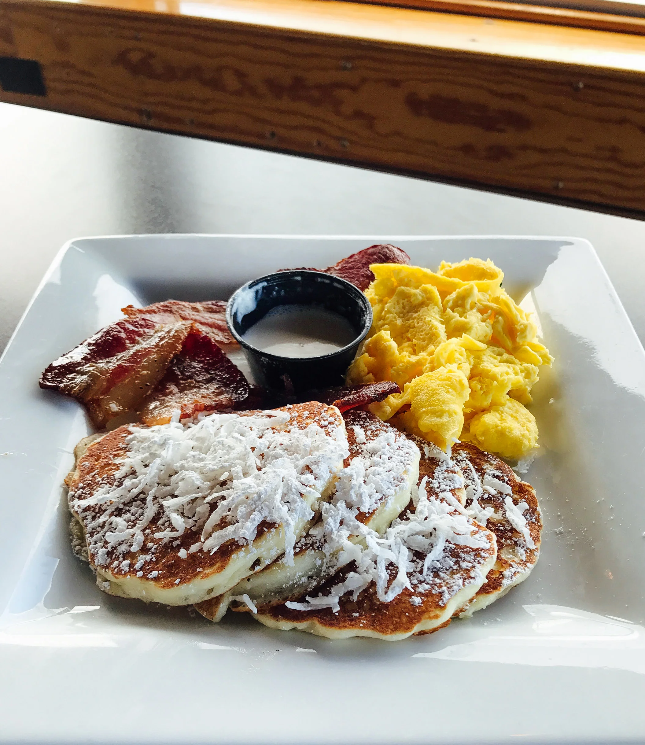 Kona Pancakes Meal.........$9.25
