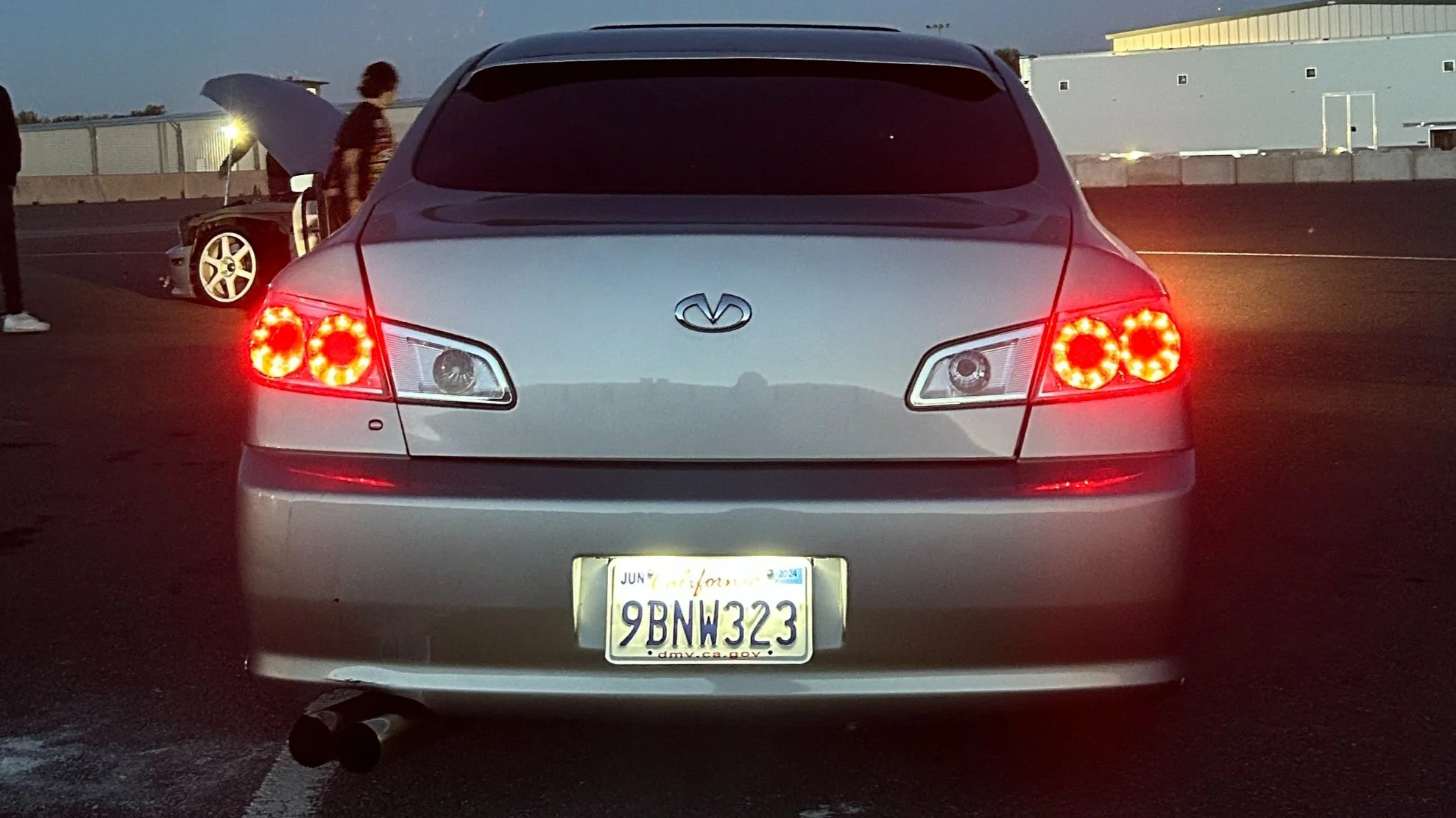 Smoke Tinted Tail Brake Lights For 2013-2015 Nissan Altima 4dr Sedan – Left & Right Set, Chrome Housing