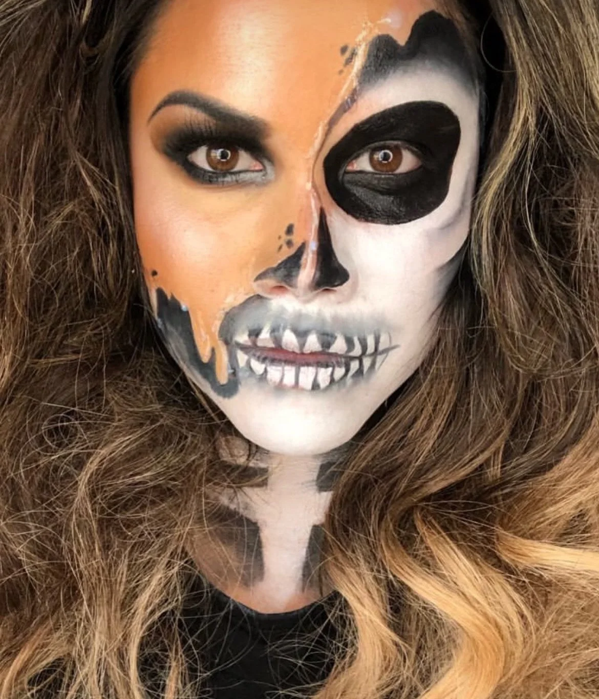Looking for some halloween inspo? Here is an easy one 💀 #halloweenmakeup #makeup #makeupartist #utahmakeupartist