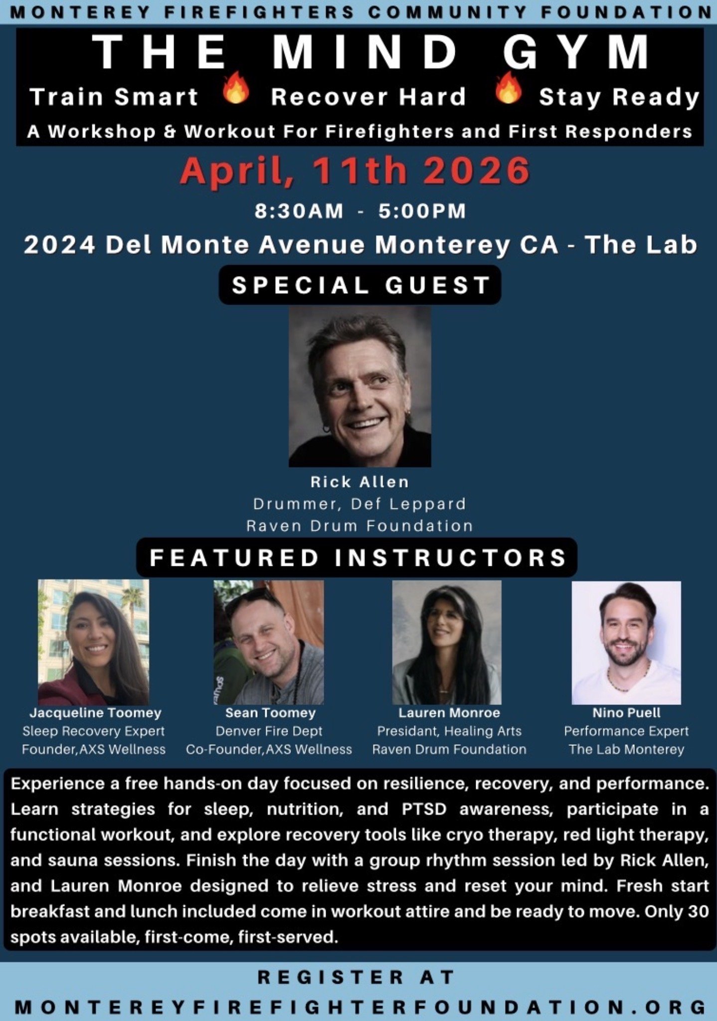 "The Mind Gym" with Monterey Firefighters Community Foundation, CA 