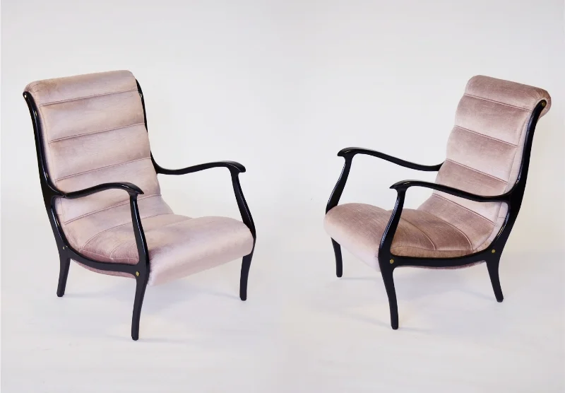 An Elegant Pair of Ezio Longhi Lounge Chairs