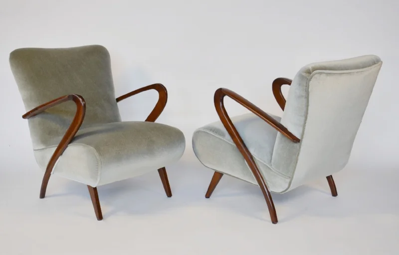 Stylish Pair of Paolo Buffa Armchairs