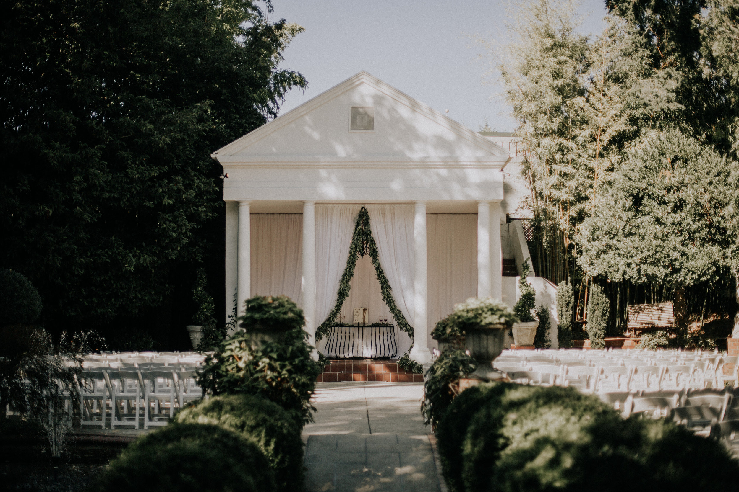 The ceremony site at Gray Gables Estate