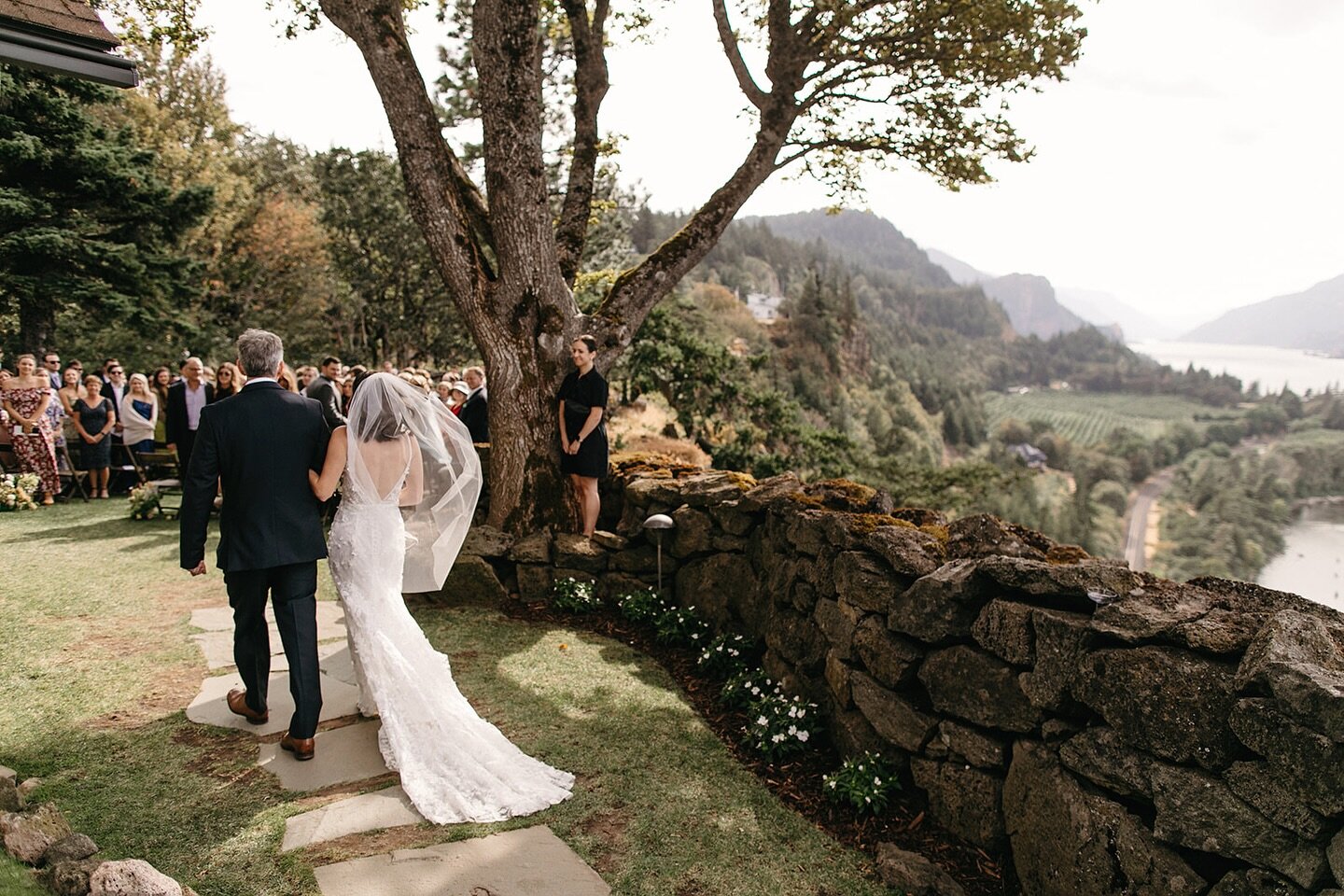 Somehow always hiding behind a tree 😂 

There&rsquo;s a good reason, ya know &mdash; we always want to ensure your wedding ceremony processional goes off without a hitch, and the key is to make sure we have a visual on what&rsquo;s going on up front
