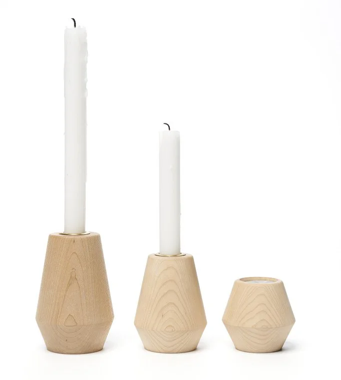 Walnut, Maple, Taper Candle Holder, Decor, Candles, Modern Design