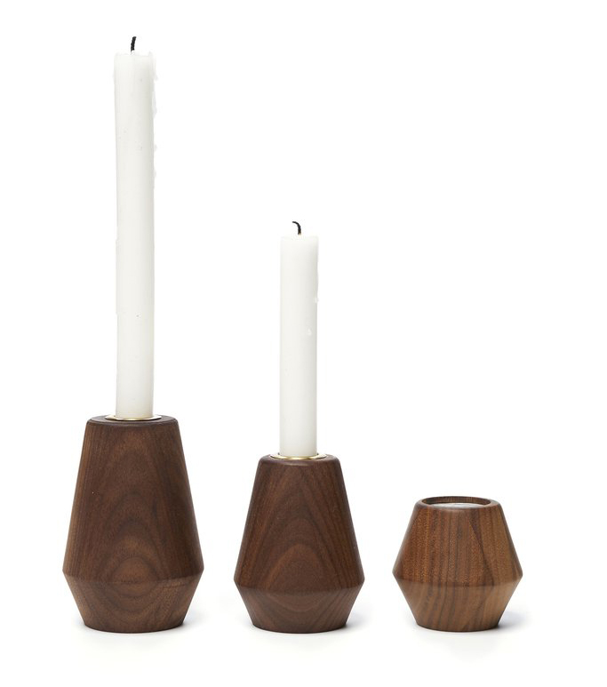 Walnut, Maple, Taper Candle Holder, Decor, Candles, Modern Design