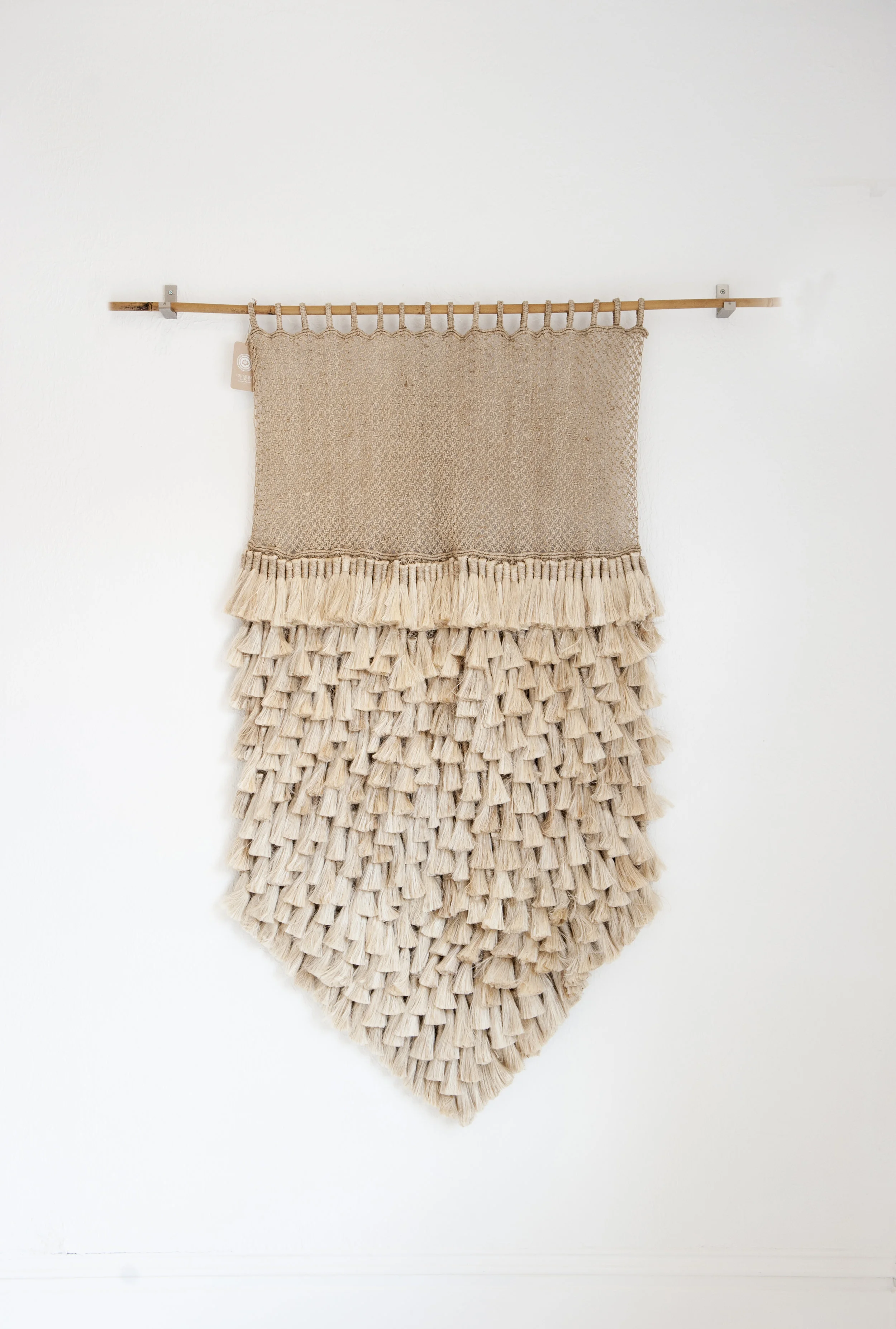 Large Natural Jute Macrame Wall Hanging $500 dimensions: 57" high x 40" wide