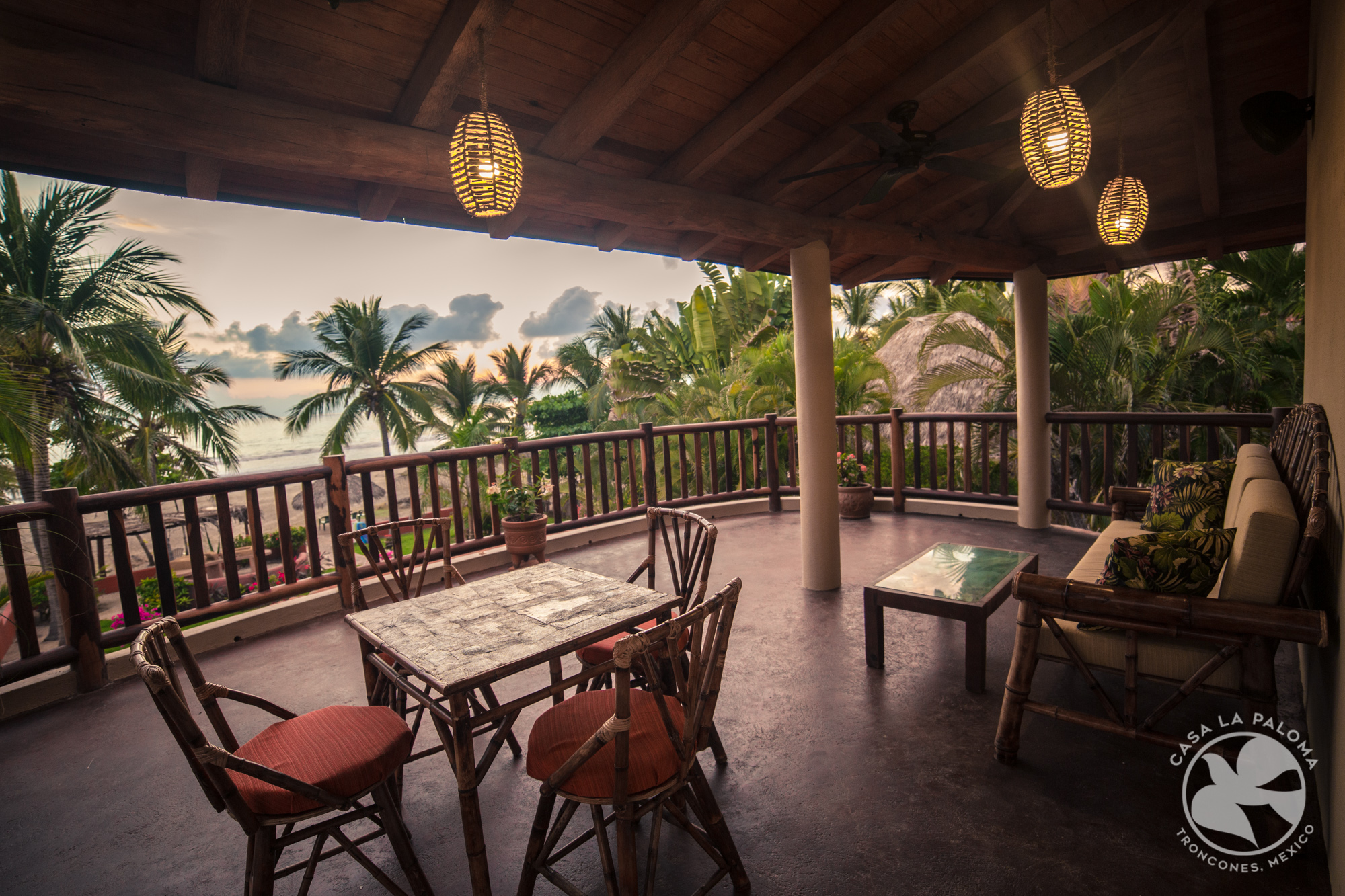 Upstairs balcony
