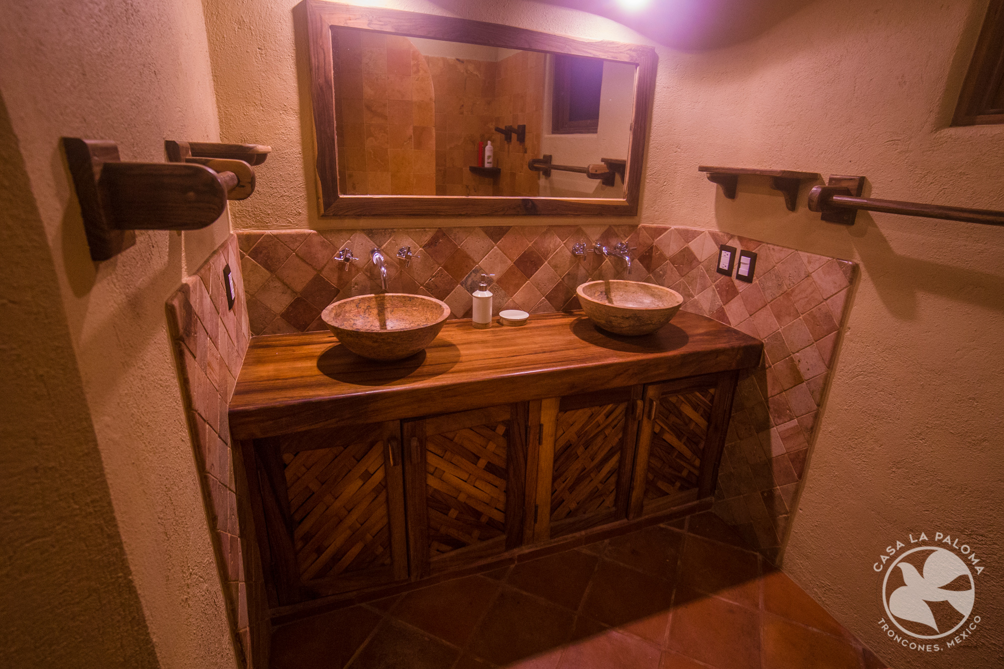 Master bathroom double sinks