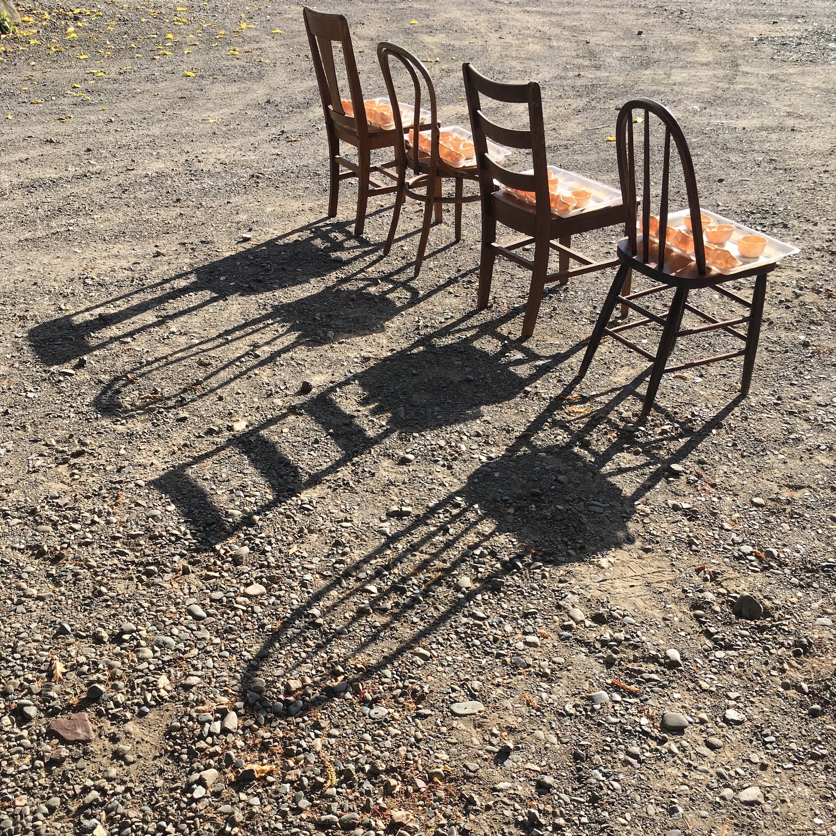 PHOTO 156 process - teacups drying on chairs.jpg