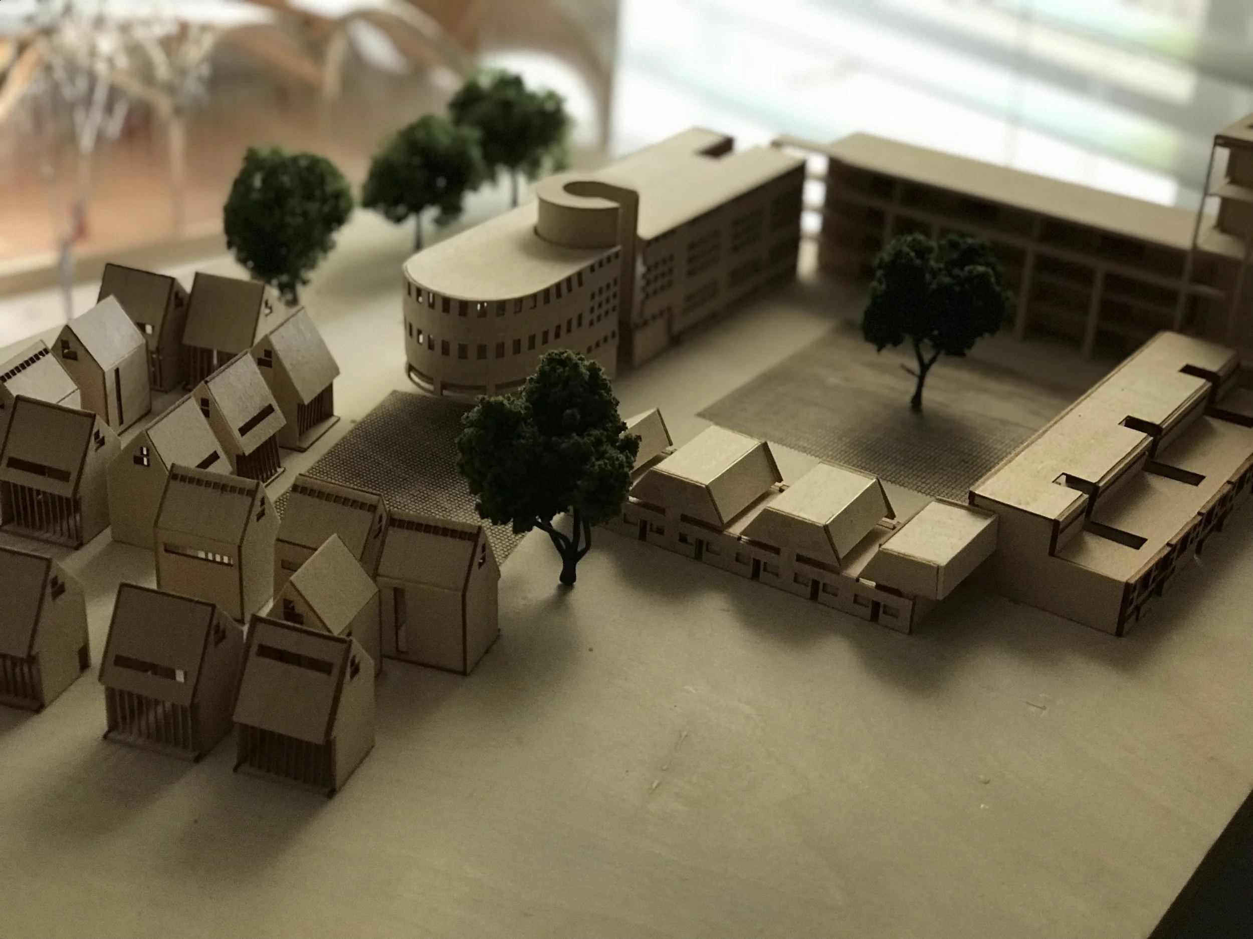 Townhouses, Single Family Residential, + Public Open Space