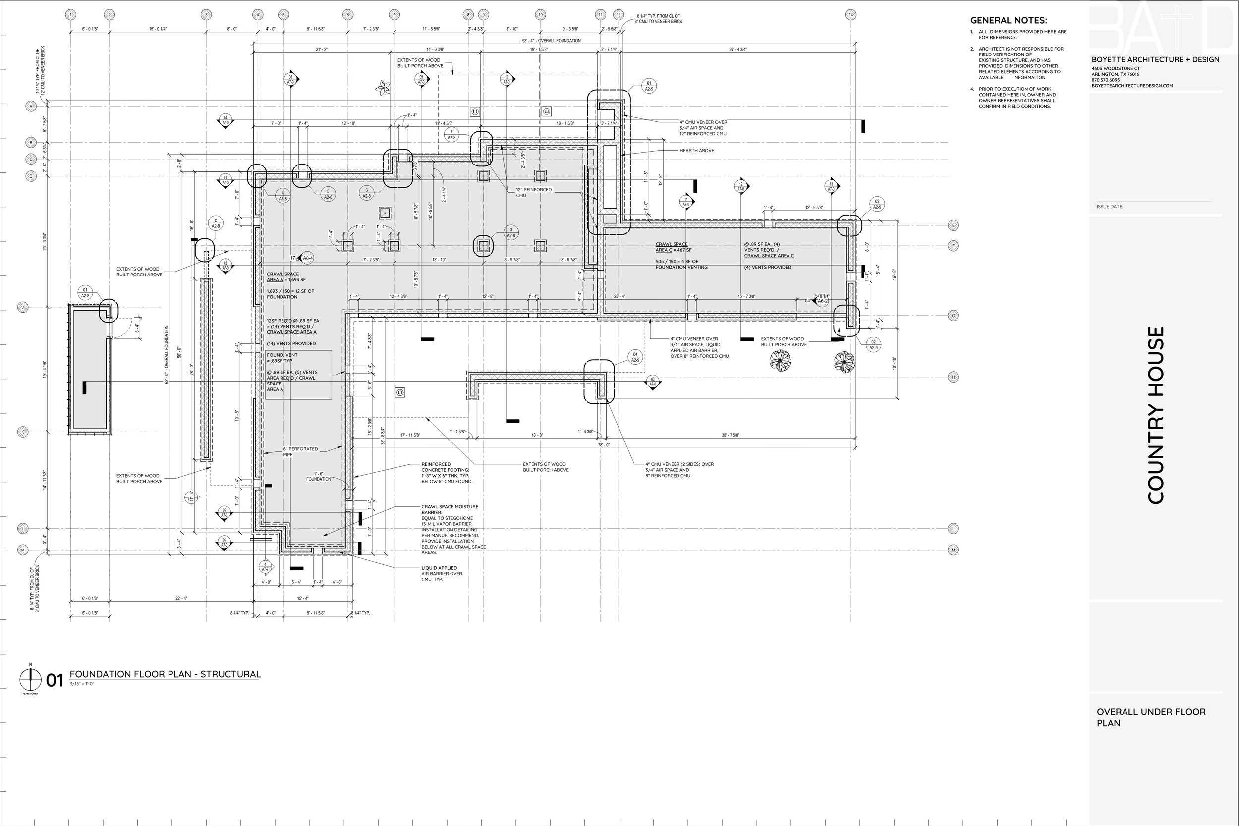 Construction Crawl Space Plan