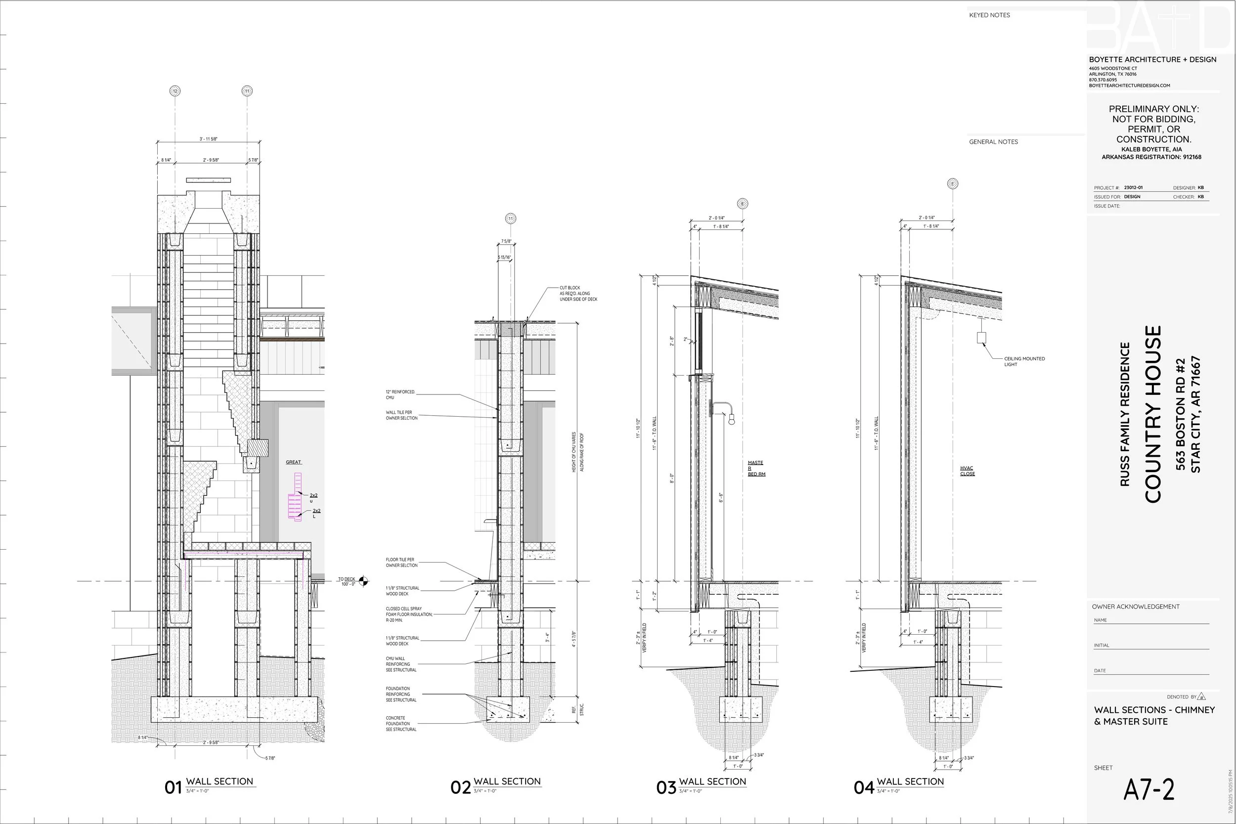 Construction Wall Sections