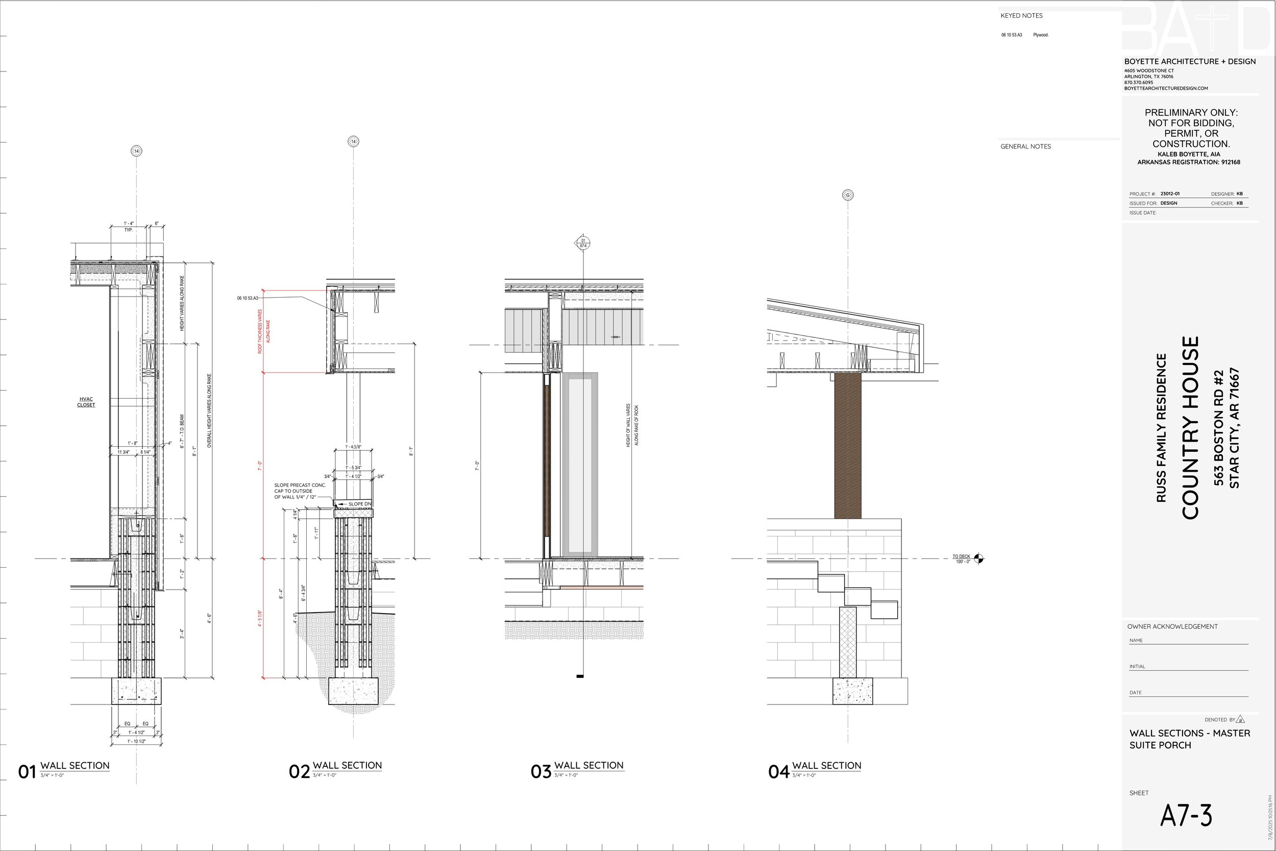 Construction Wall Sections