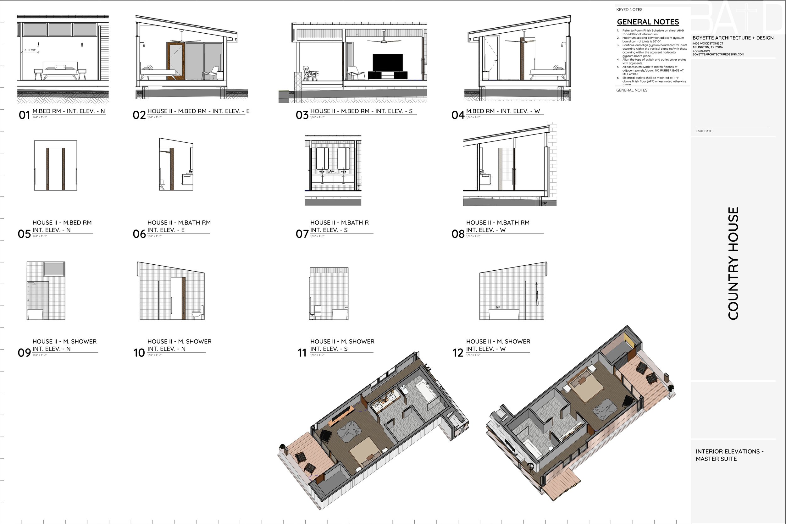 Construction Interior Elevations and Details
