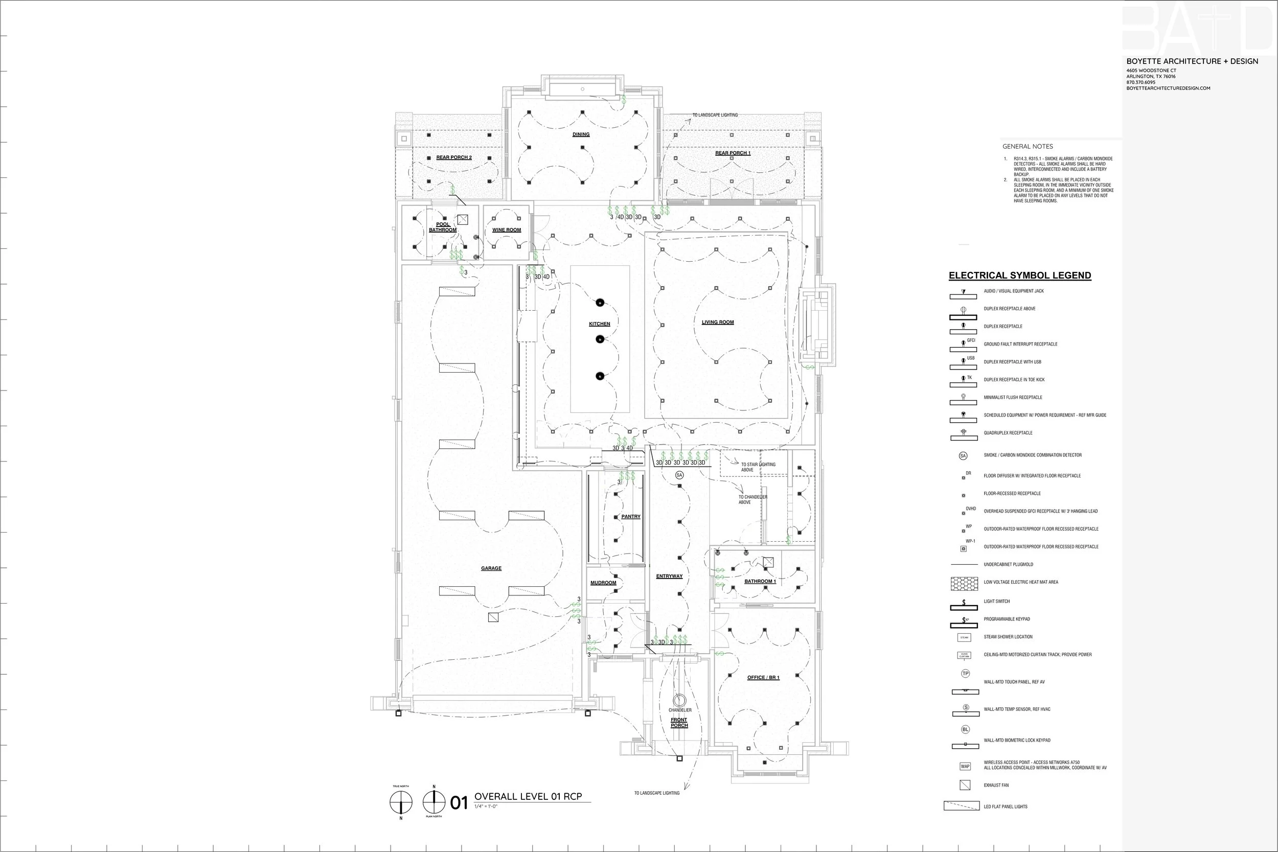 Architectural Reflected Ceiling Plan - First Level