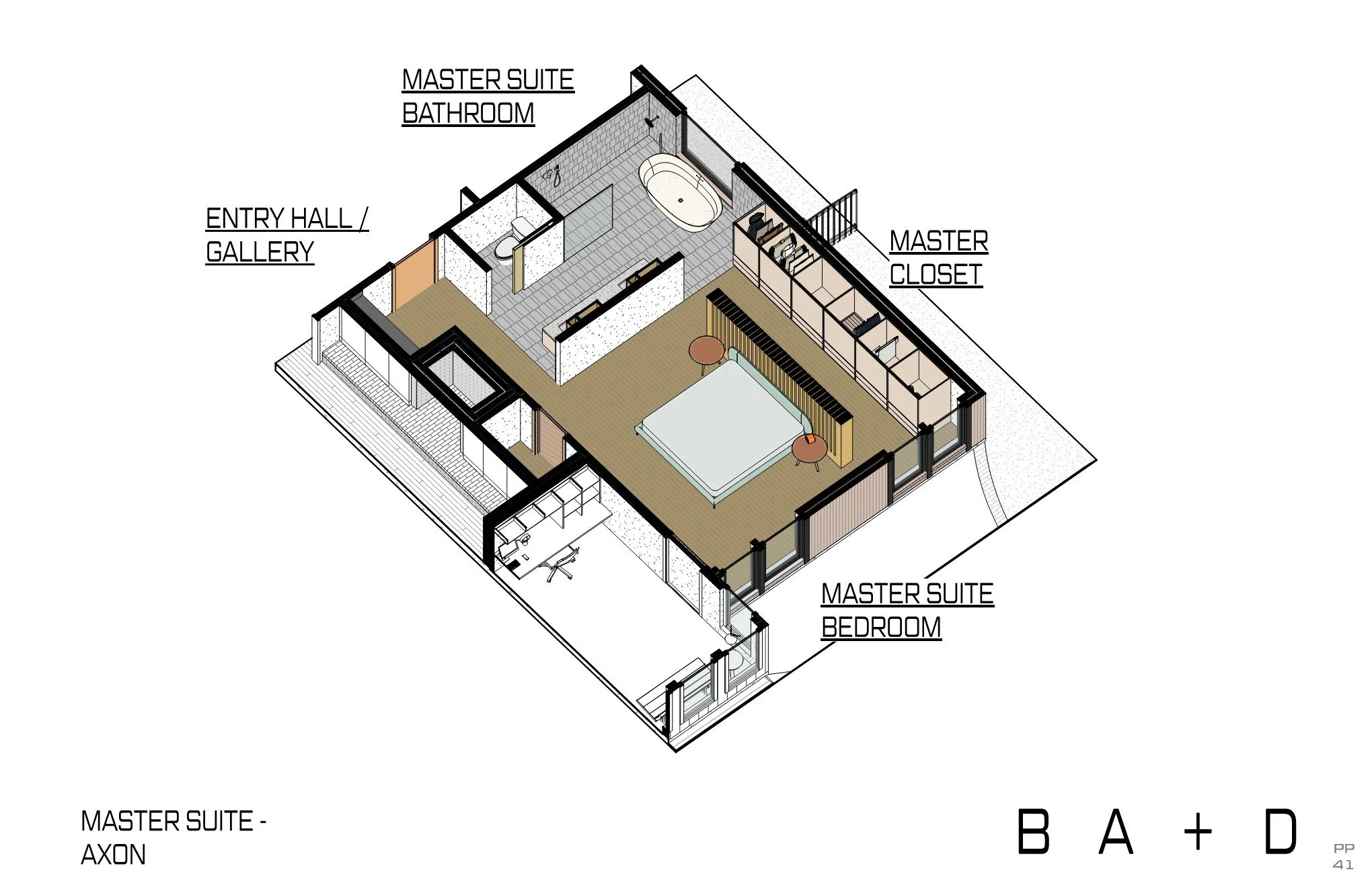 Schematic Design Master Suite Axonometric