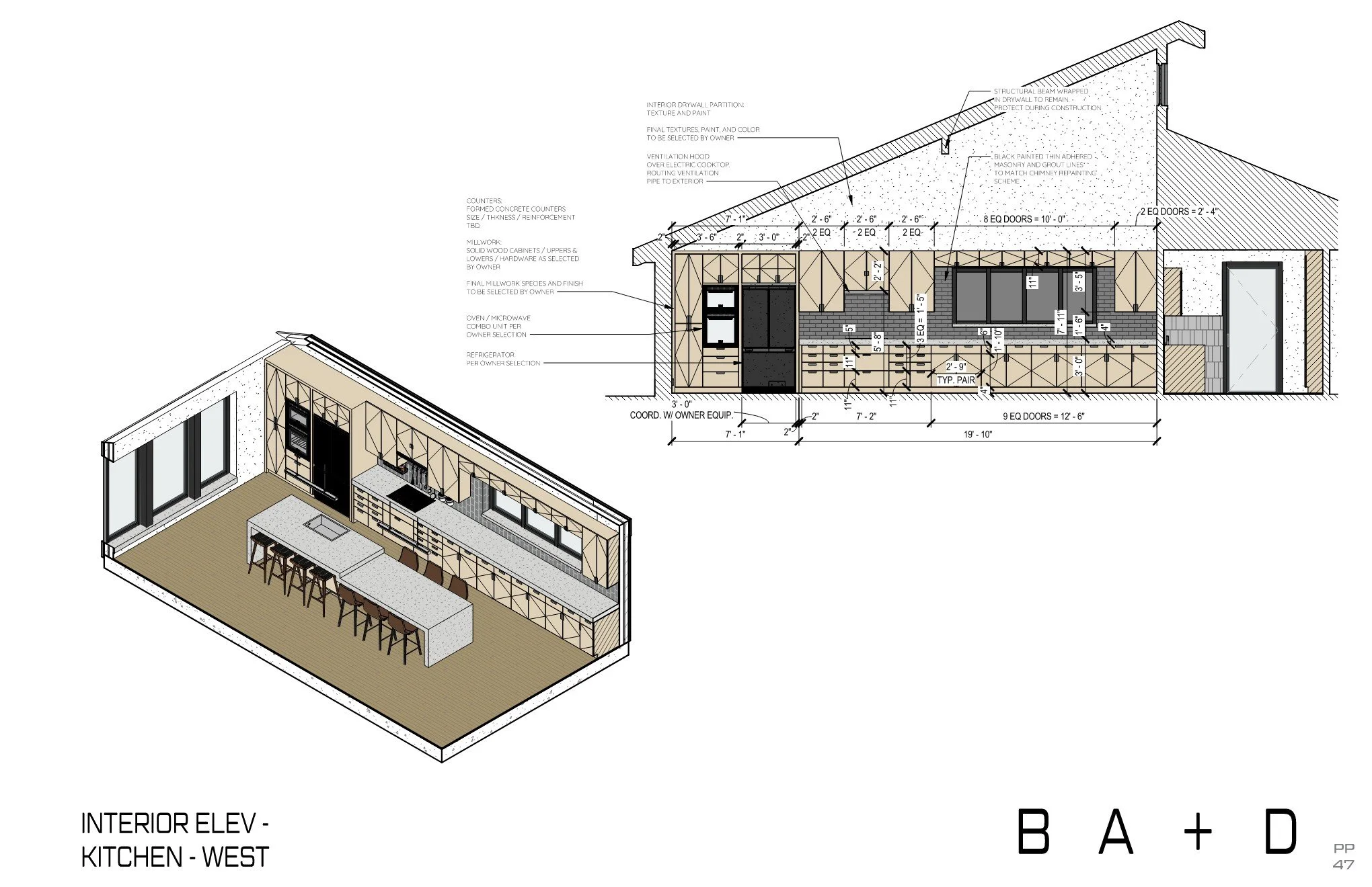Schematic Design Kitchen Interior Elevation & Detail