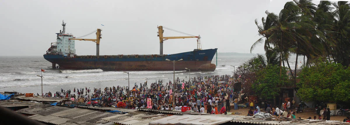 MV Wisdom at Juhu Chowpatty, June 2011