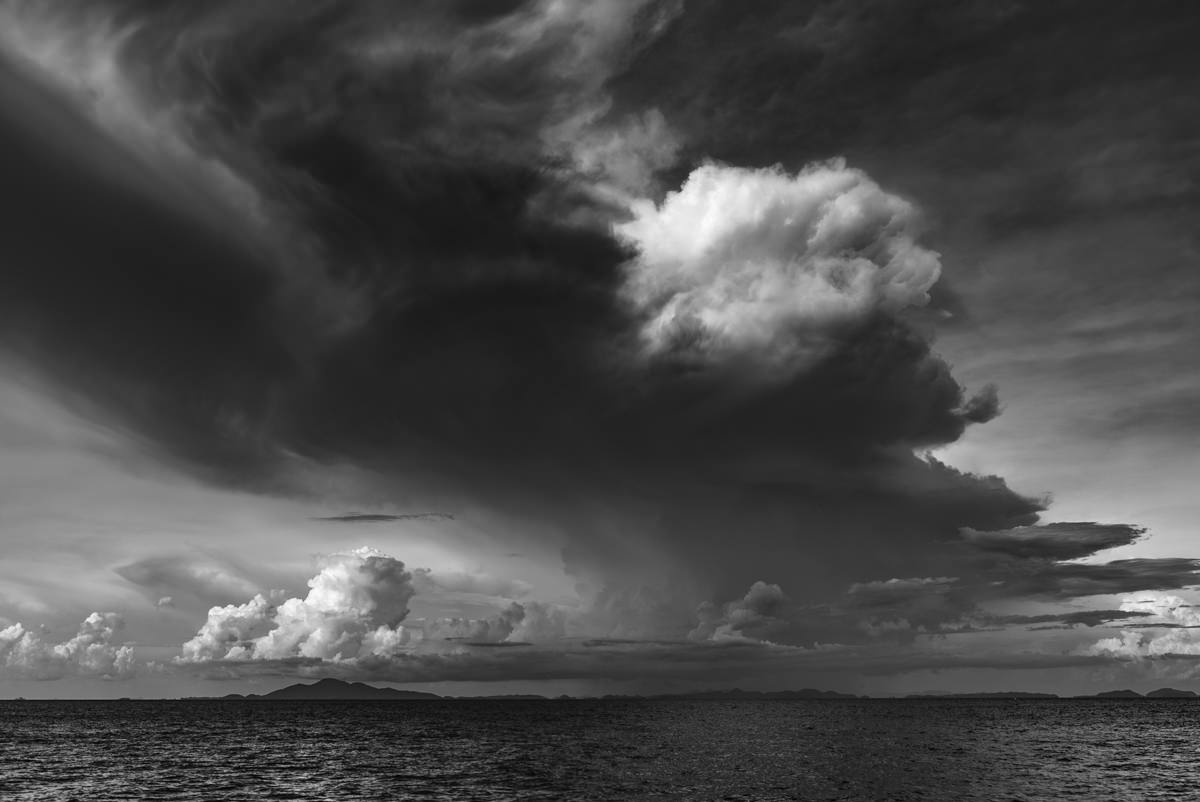 Looked like an imminent downpour over some distant landmass from the safety of the boat, whilst snorkeling in the shallow (and very salty) turquoise waters by Phi Phi Le. But even the boat couldn’t provide much protection from the rather prickly corals - in what was an otherwise perfect way to spend an afternoon.