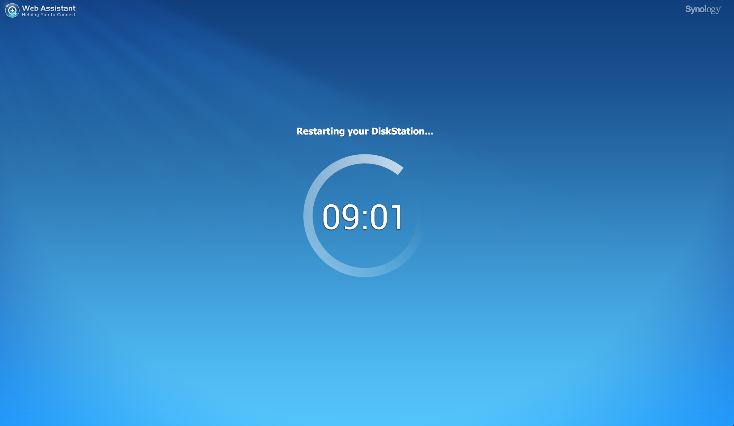 Reboot after installation is completed