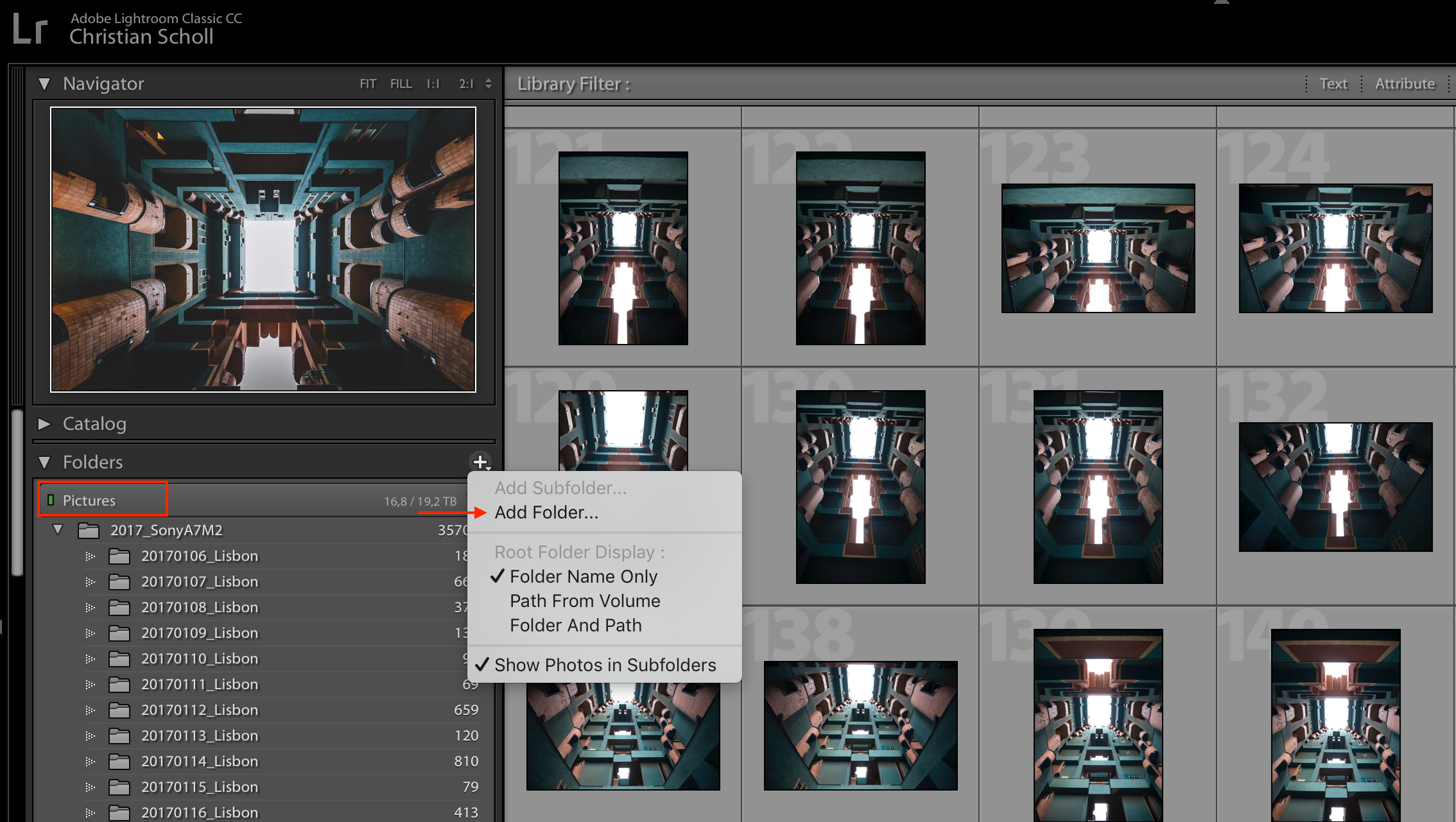 Access Shared Folder within Lightroom