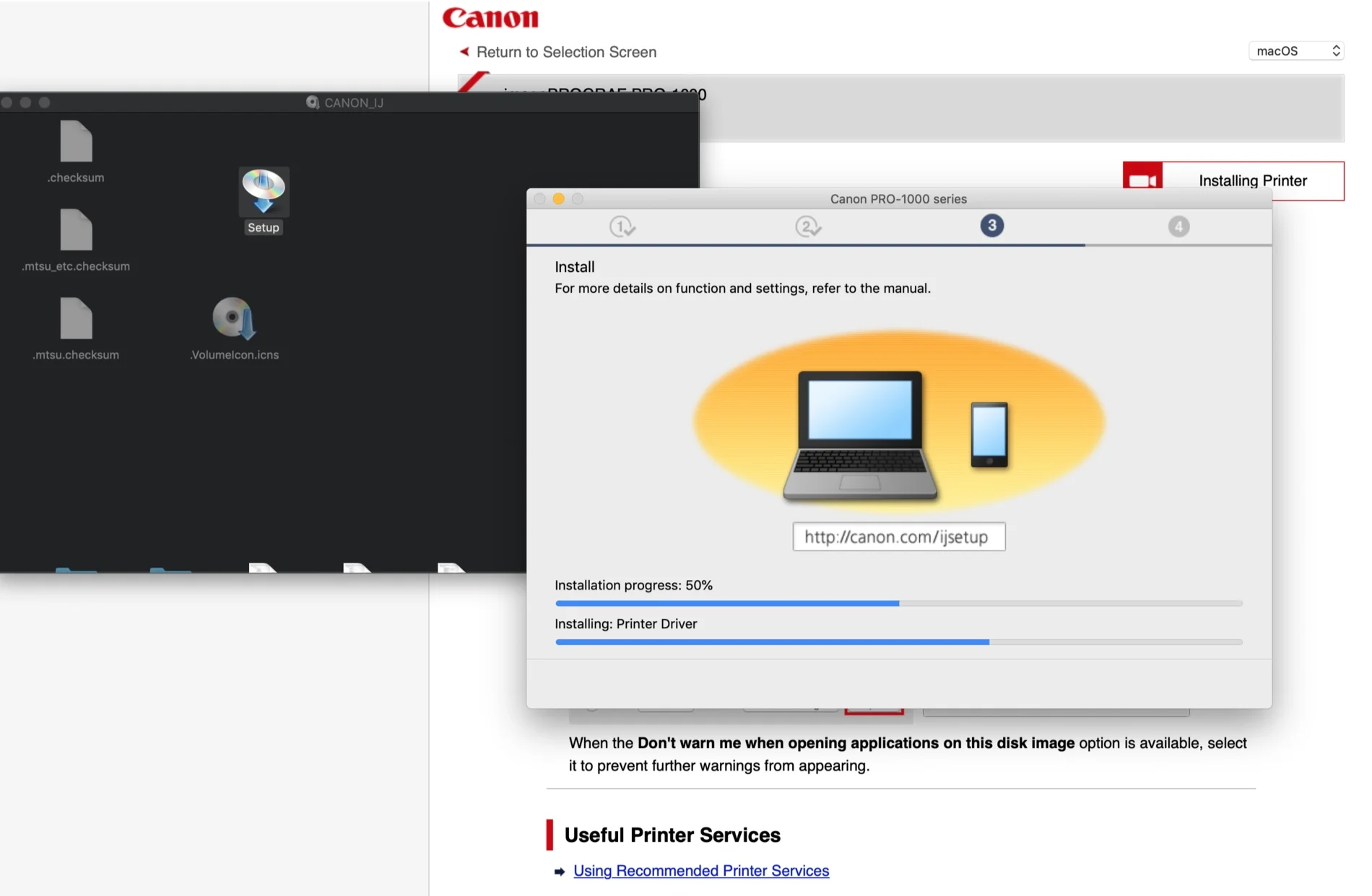 Installing Canon’s printer drivers is super easy