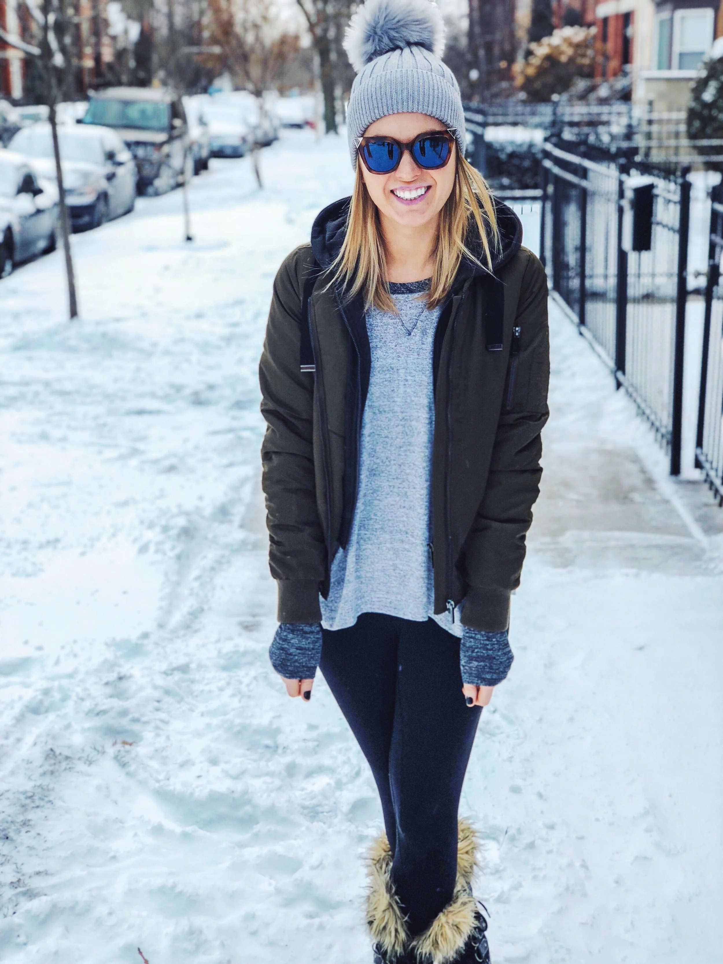 under $60! This FCUK bomber has a built-in hood and it ups the coolness factor, and warmth factor too :) 