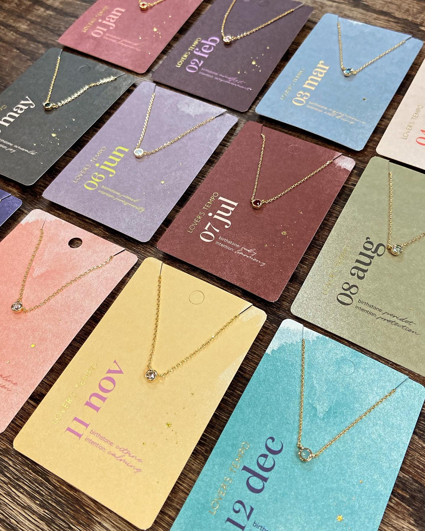 New arrival! These dainty birthstone necklaces are perfect for layering or wearing on their own. A beautiful and thoughtful gift!