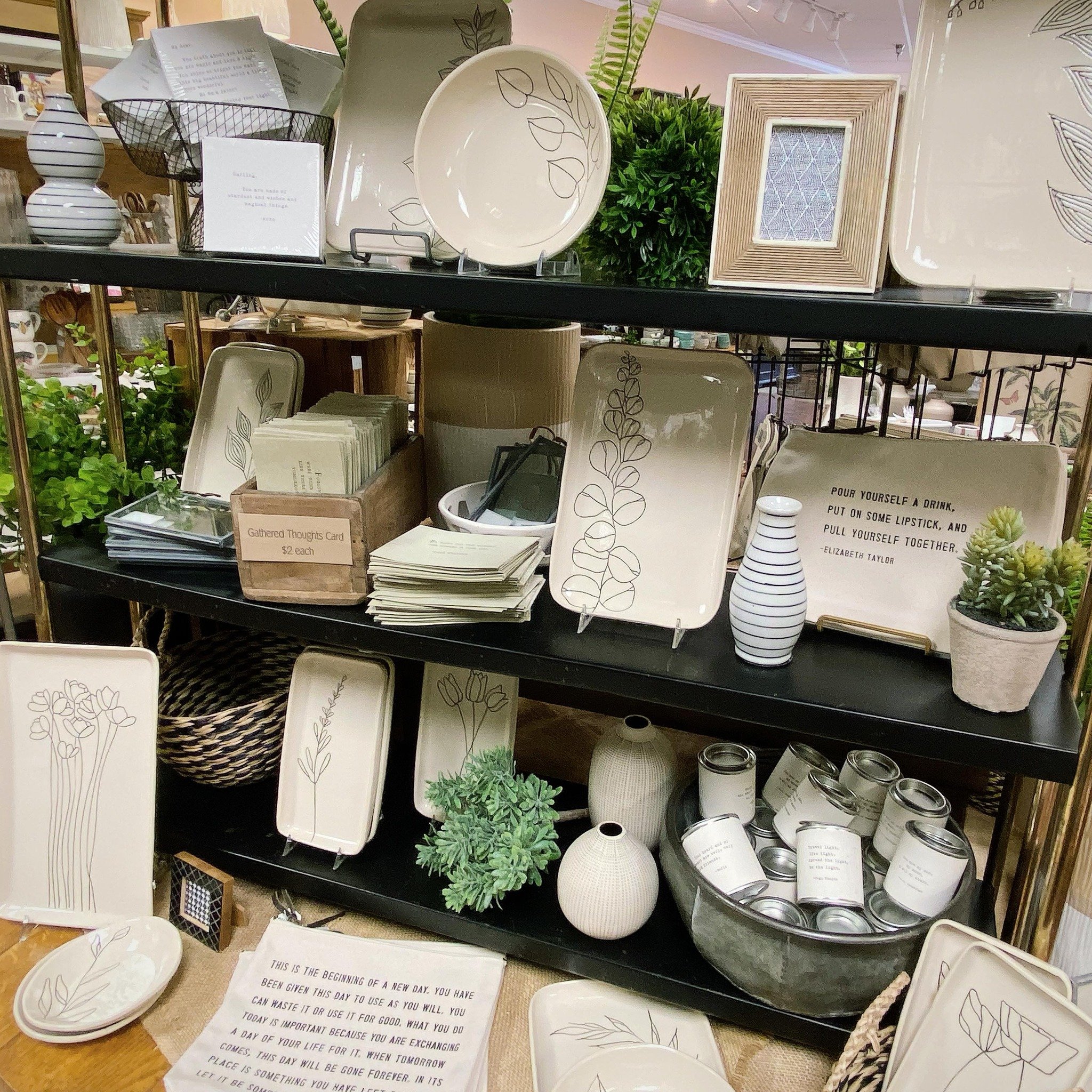 Beautiful ceramics hand made in Richmond! We carried this line a while ago and are thrilled to have it back in stock. Gorgeous botanical designs in a neutral palette - perfect for serving or as an addition to anyone&rsquo;s decor!