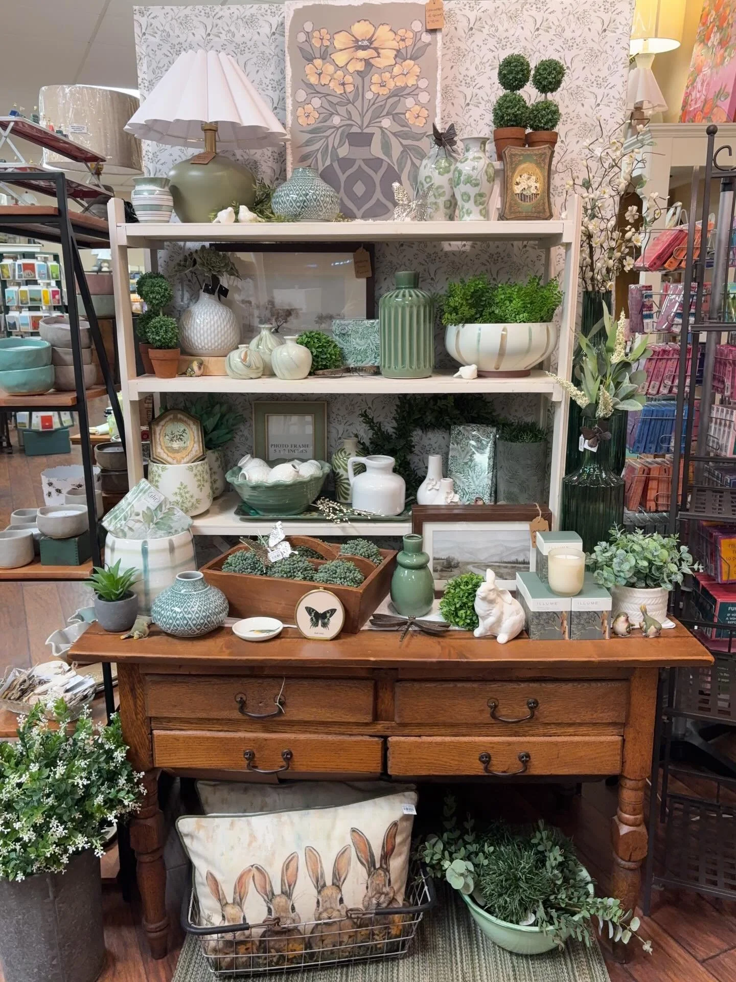 The trees are budding, flowers are blooming - it looks like Spring is in full force. We&rsquo;re loving how this gorgeous green display matches all the new life growing outside!