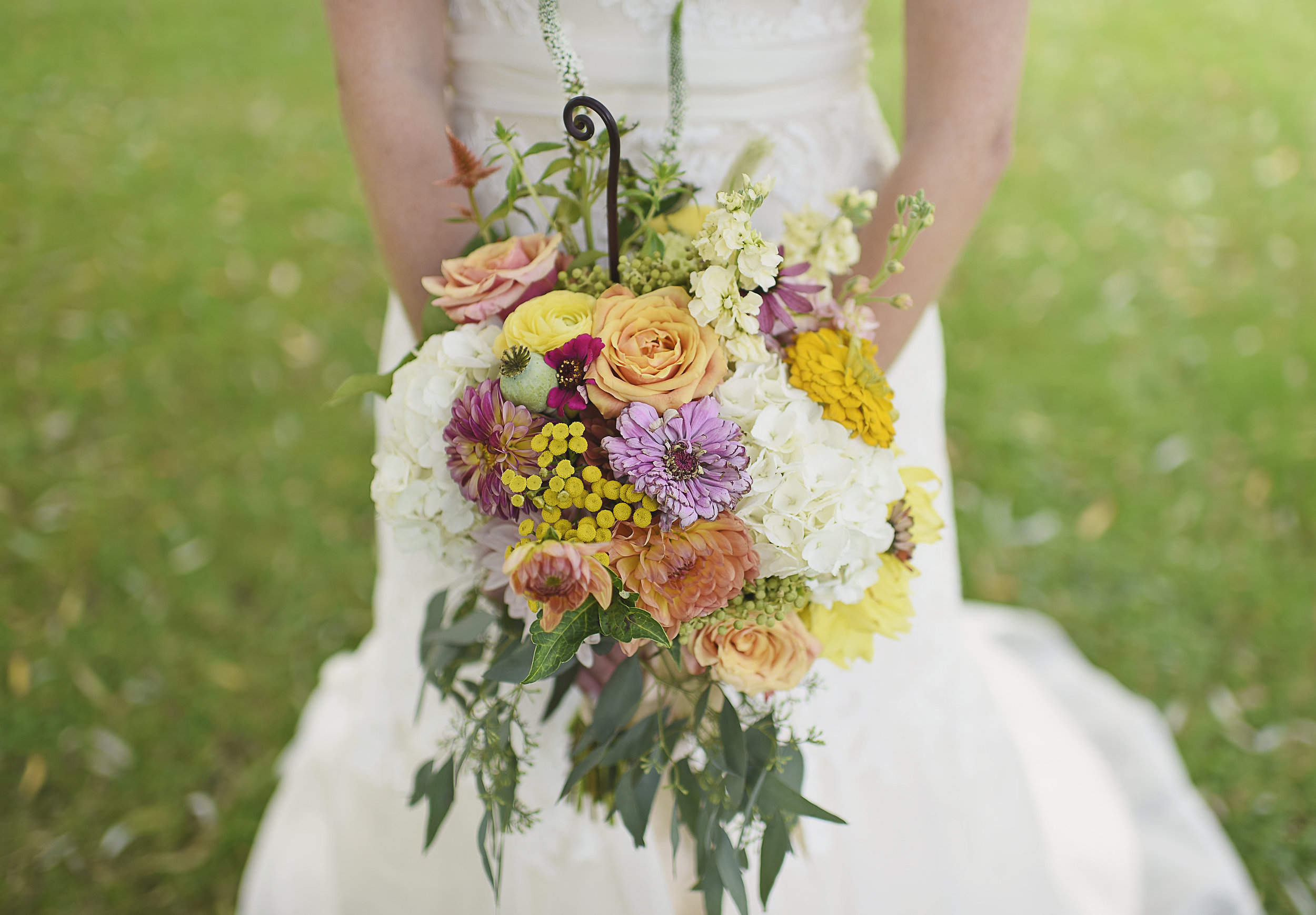 Fuschia Moss Floral Design