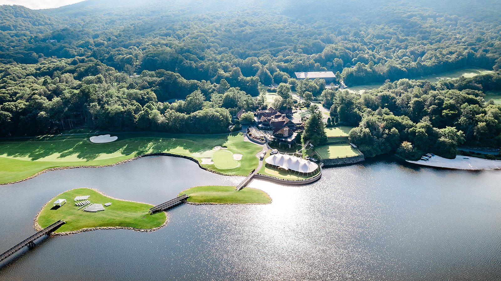 aerial view of grandfather golf and country club