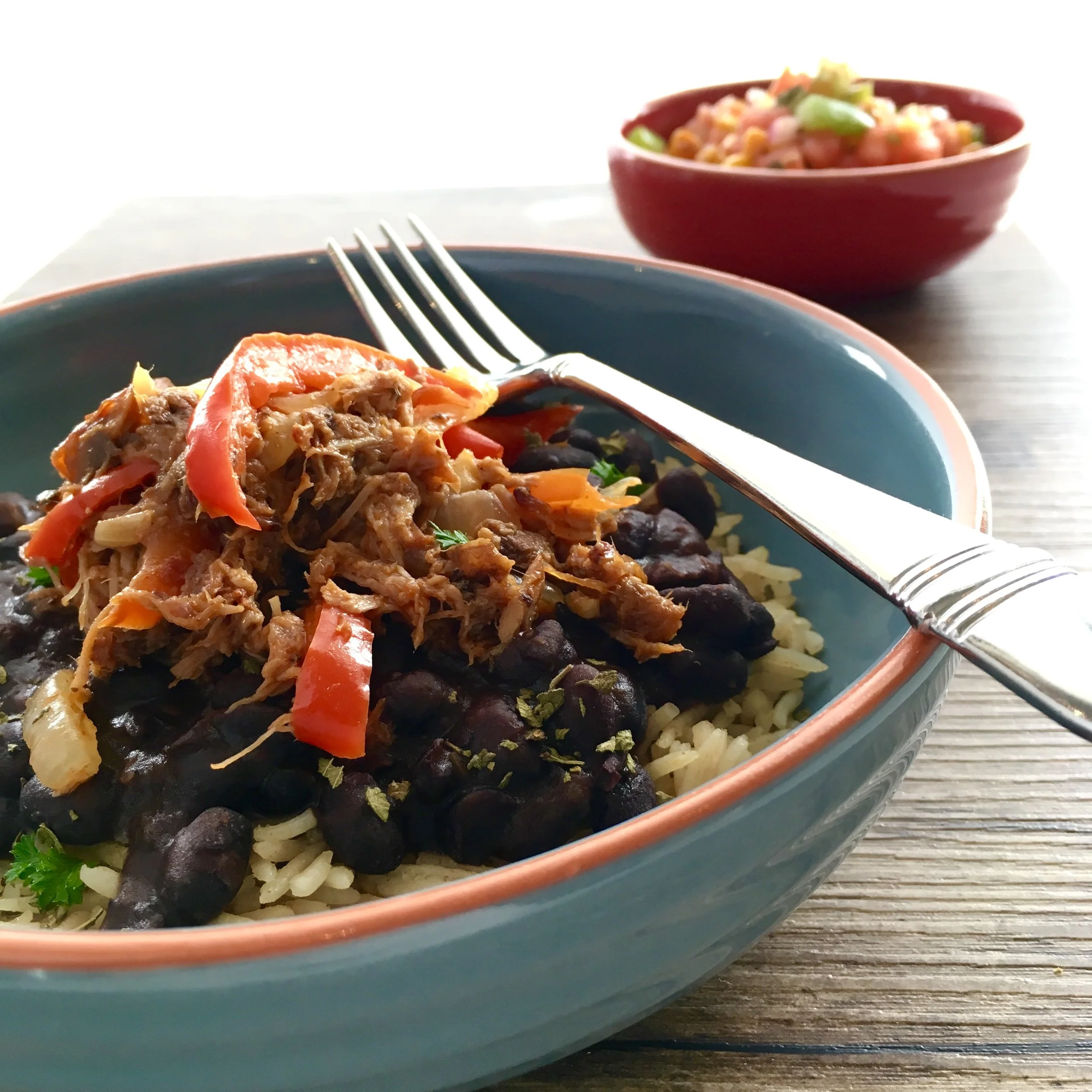 Taco Rice Bowl w/Pulled Pork