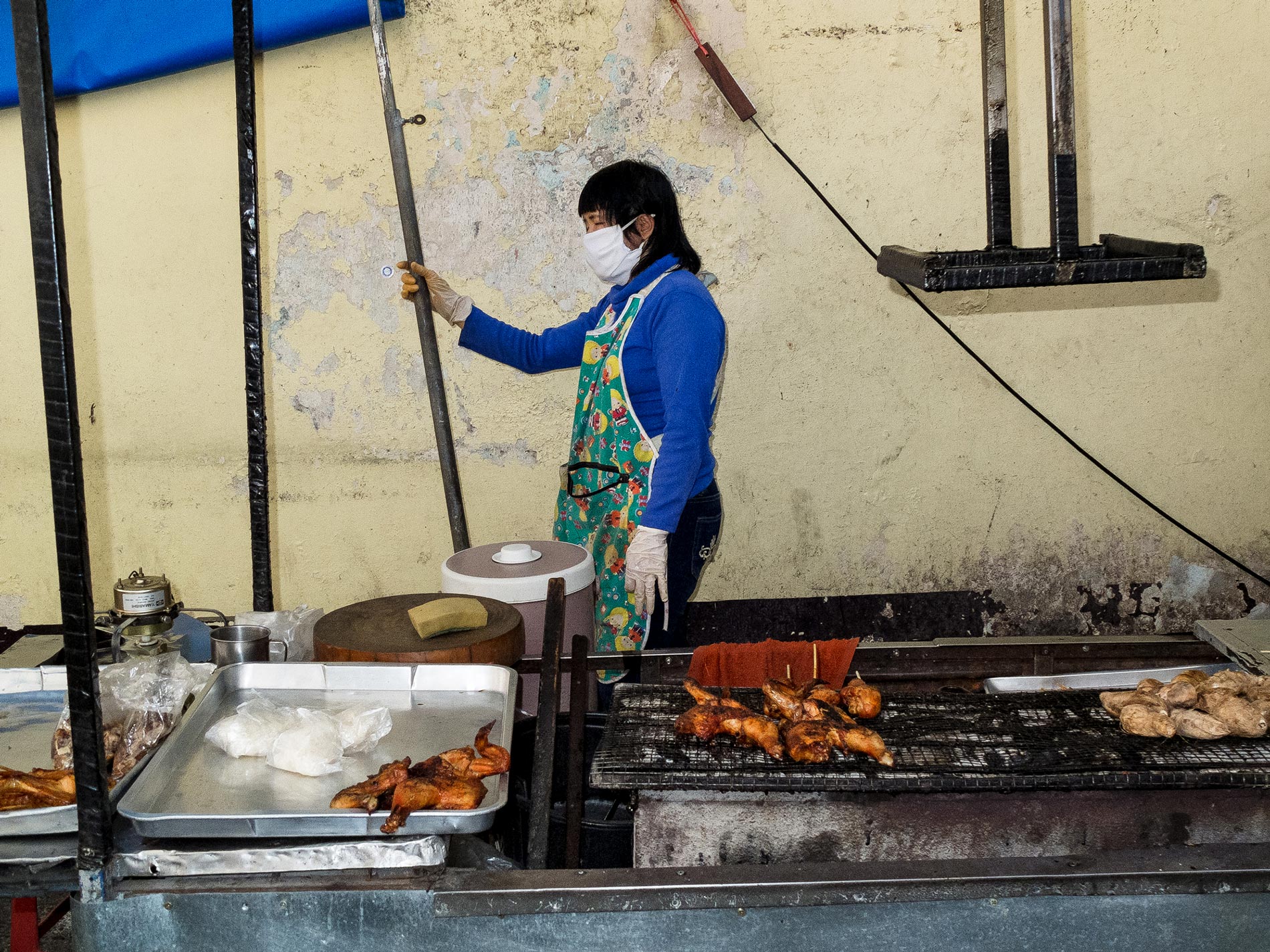 Grilled chicken stall - Chiang Mai