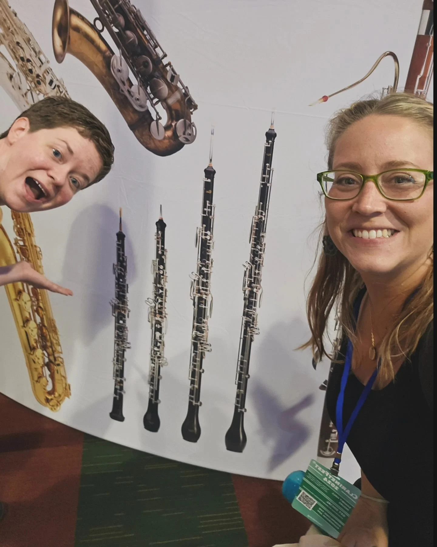 @oboemama731 and @scarlsonoboe found their people at the @rigoutatfr booth at @ClarinetFest2024 !
.
.
.
#ICA #oboe #oboesatClarinetFest #LarkingAbout