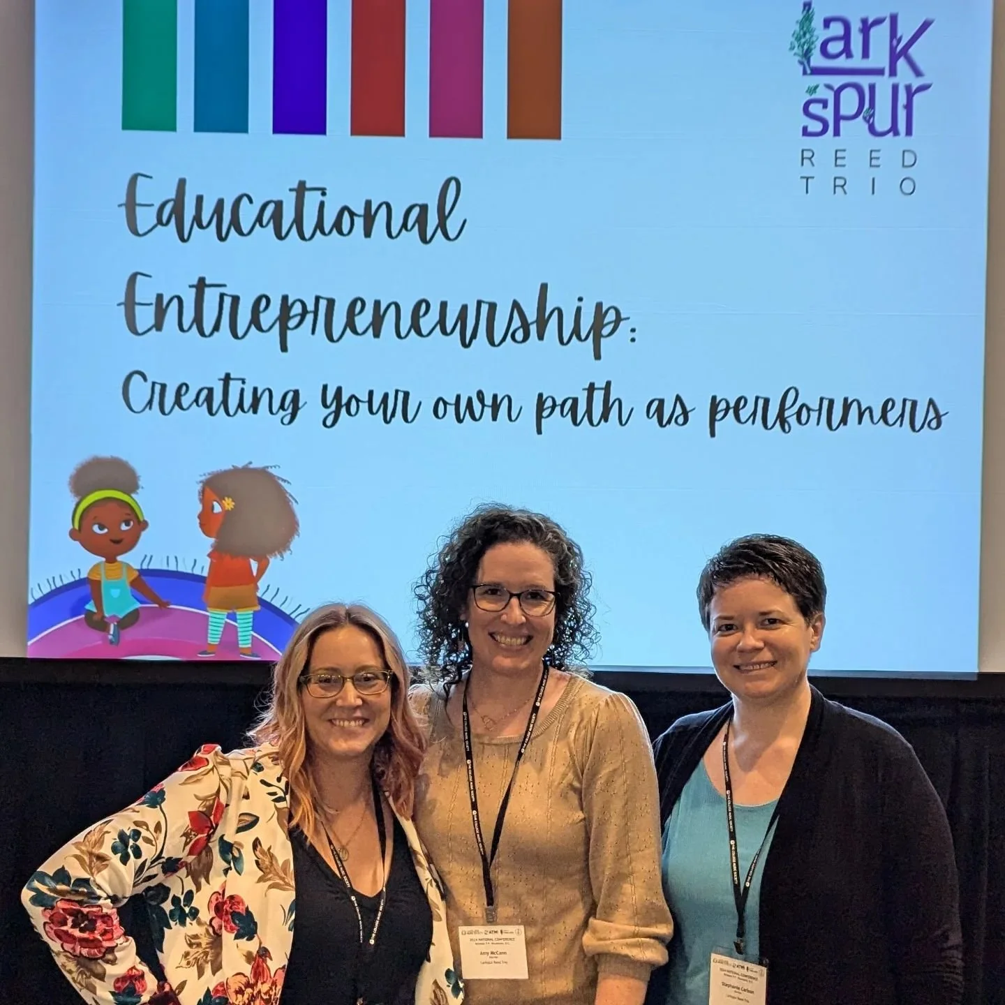 We're at it again, friends! This time we brought Isabel to DC for the College Music Society National Conference to do a presentation about how our project came about and our future plans with it.

#larkspurreedtrio #larkingabout #collegemusicsociety 