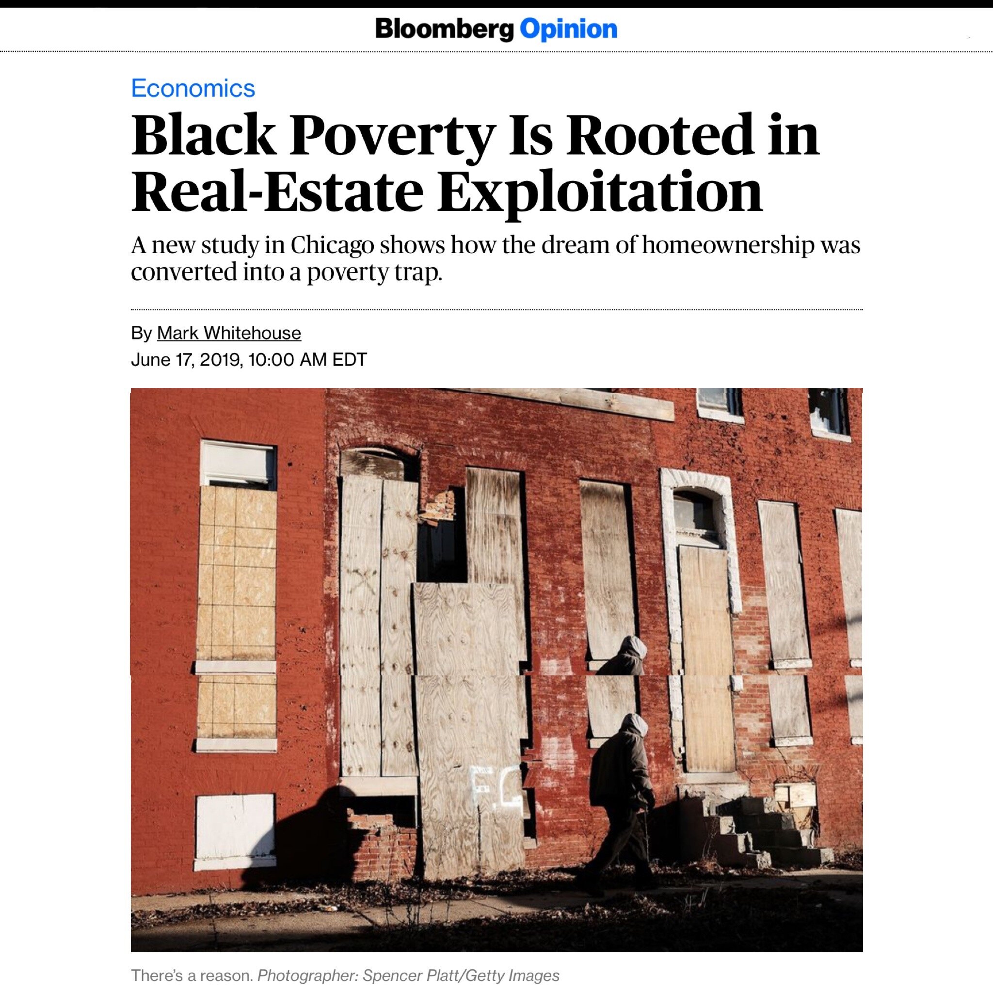 Black Poverty Is Rooted in Real Estate Exploitation